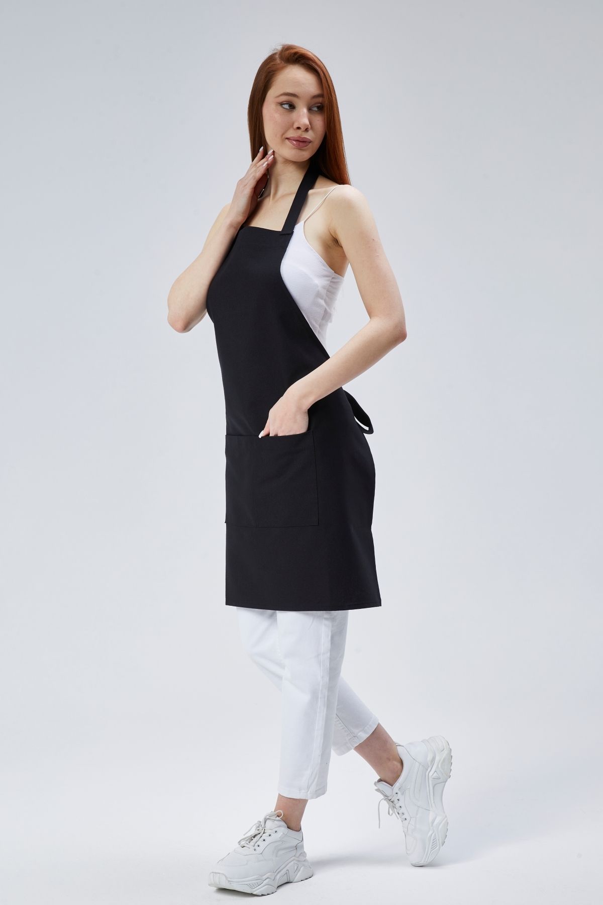 Monki Haus-Black Kitchen Apron - Wholesale Price Cook Florist Barista Cafe Restaurant Waiter 5