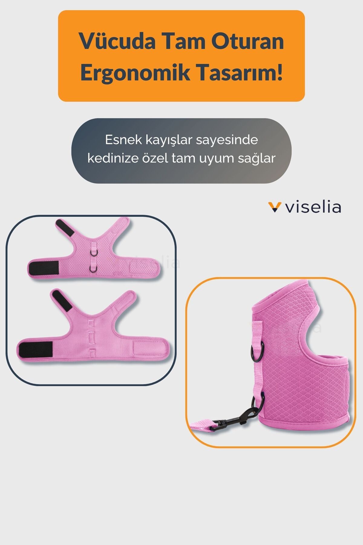 Viselia-Reflective Dog Collar - Chest and Neck Collar Set, with Dispatch Strap, Anti-Sweat Breathable 8