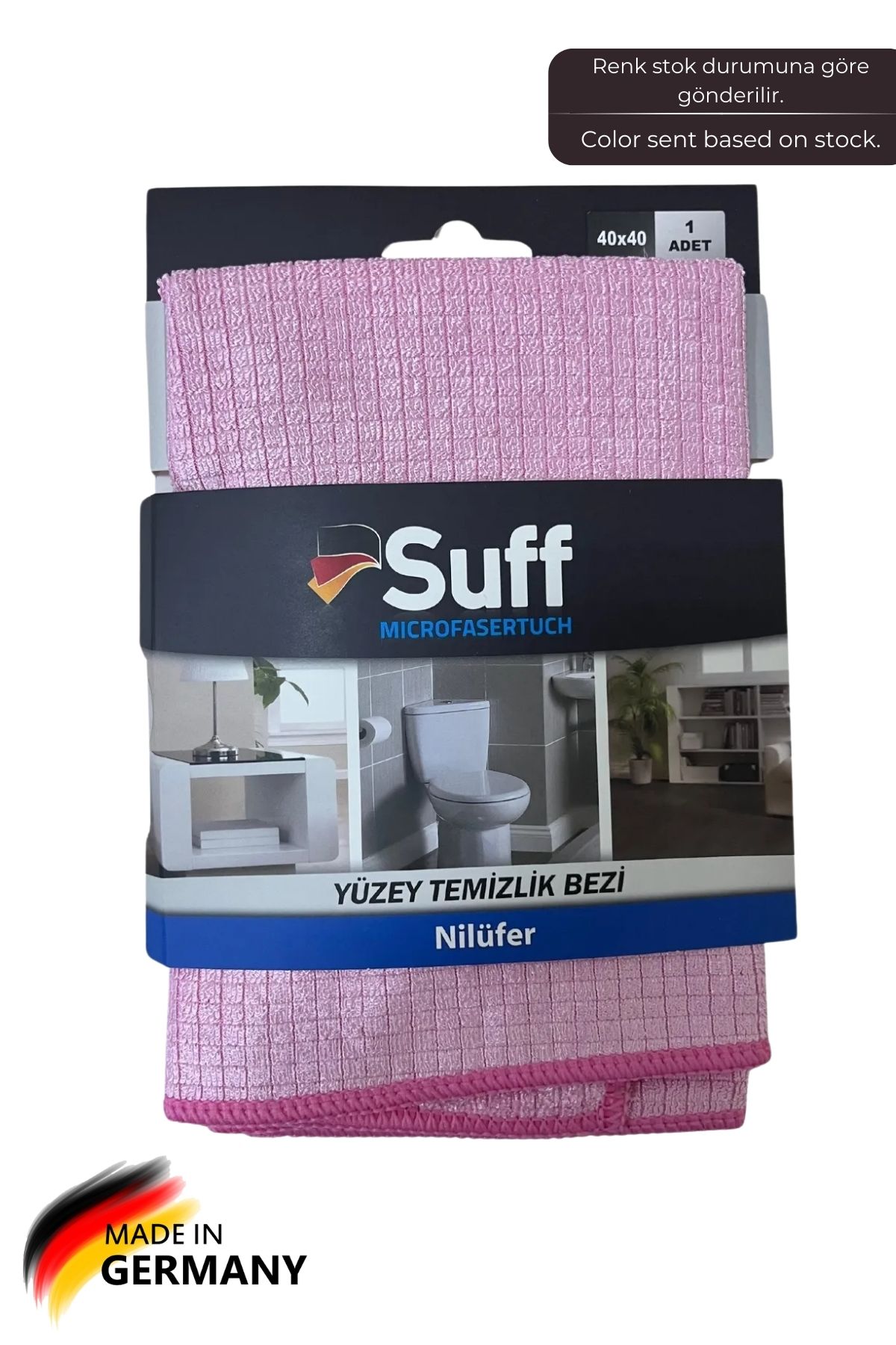 Suff-Nilüfer Checkered Microfiber Surface Cleaning Cloth 40 X 40 cm 2