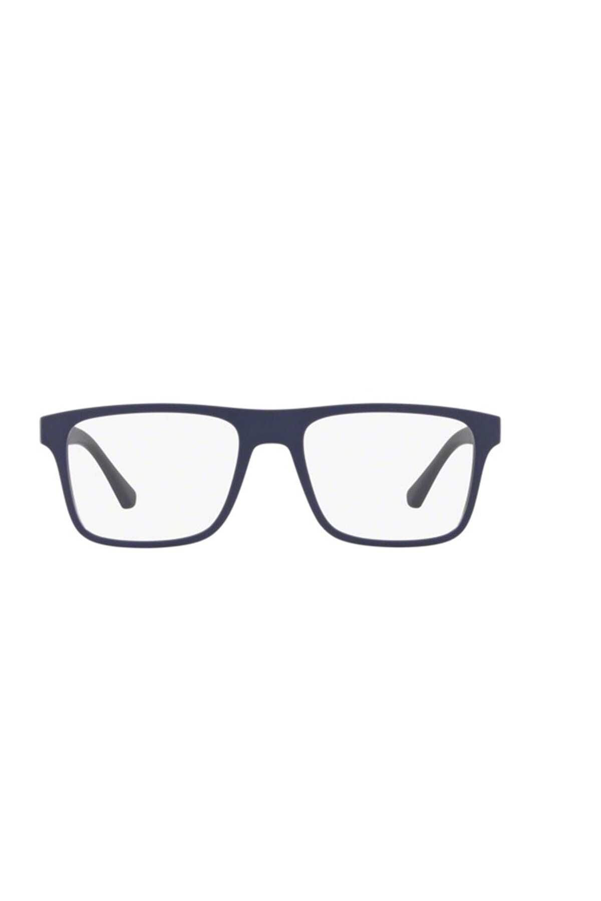 Emporio Armani-O;EA;4115, 54, 5759 1W Matte Blue Clip On Sunglasses with Grey and Blue Square Clip 2