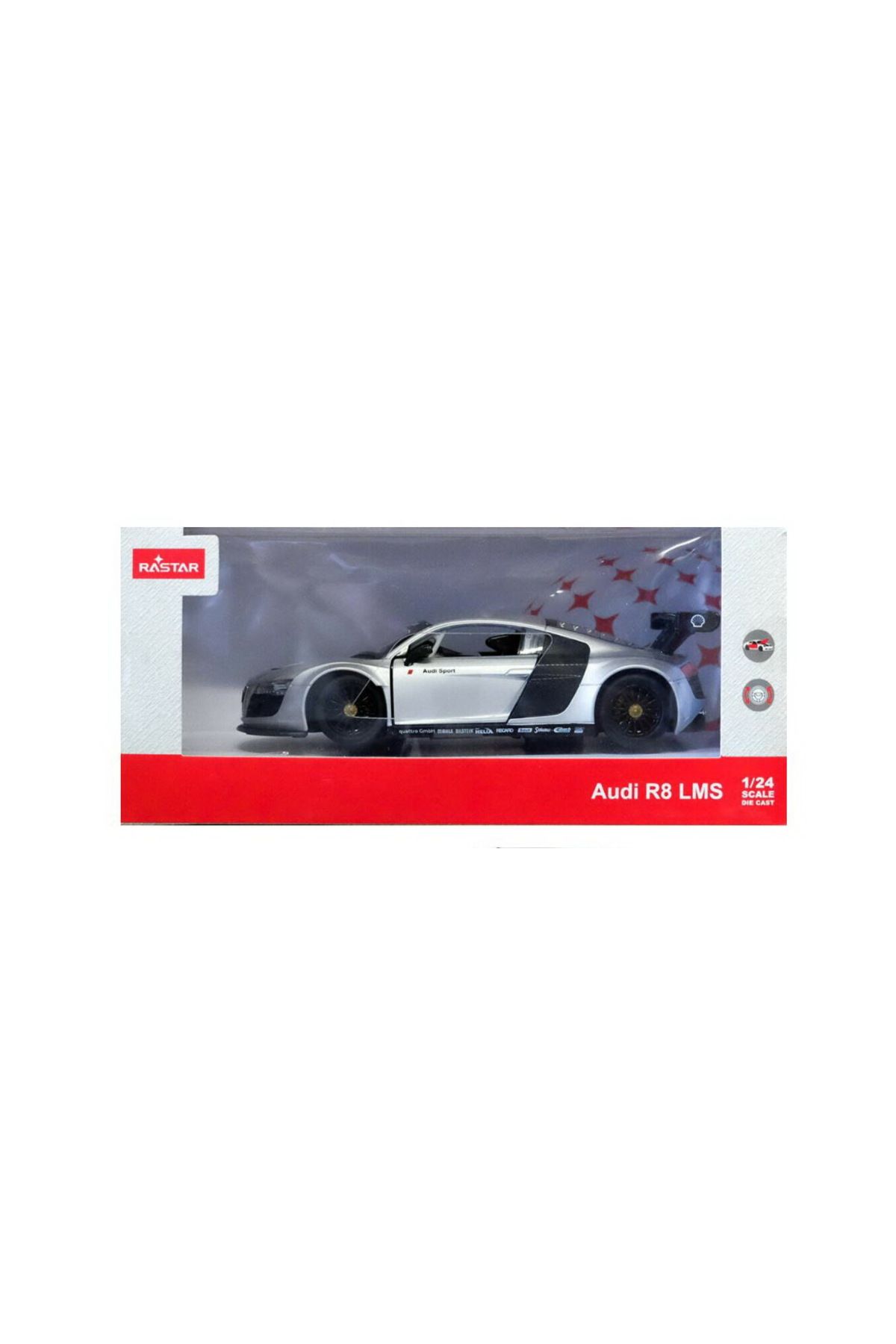 Toys Masinuta Metalica Audi R8 Argintie Scara 1 La 24 - One Size