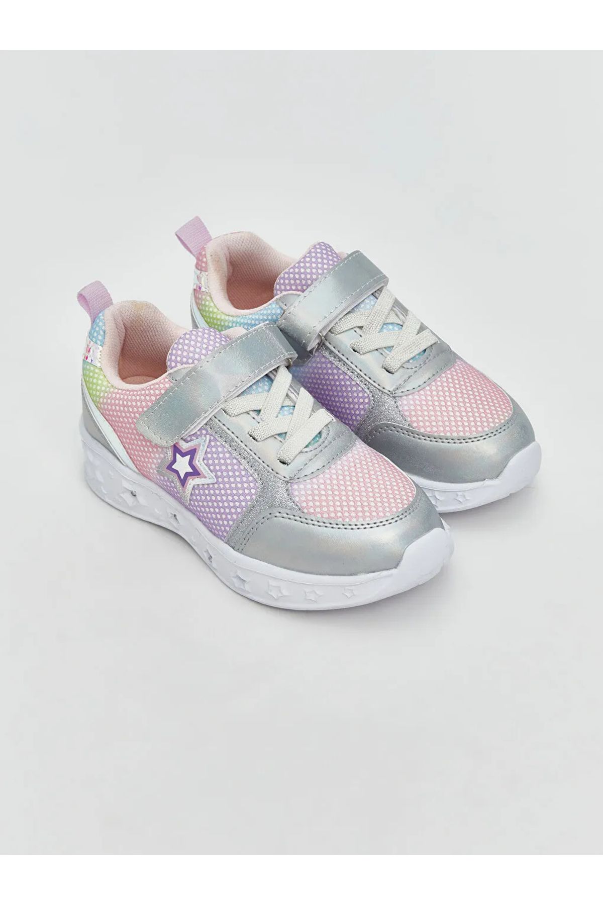 LC Waikiki-Lcw Steps Baby Girl Lighted Sneakers - Gray Sole t 1