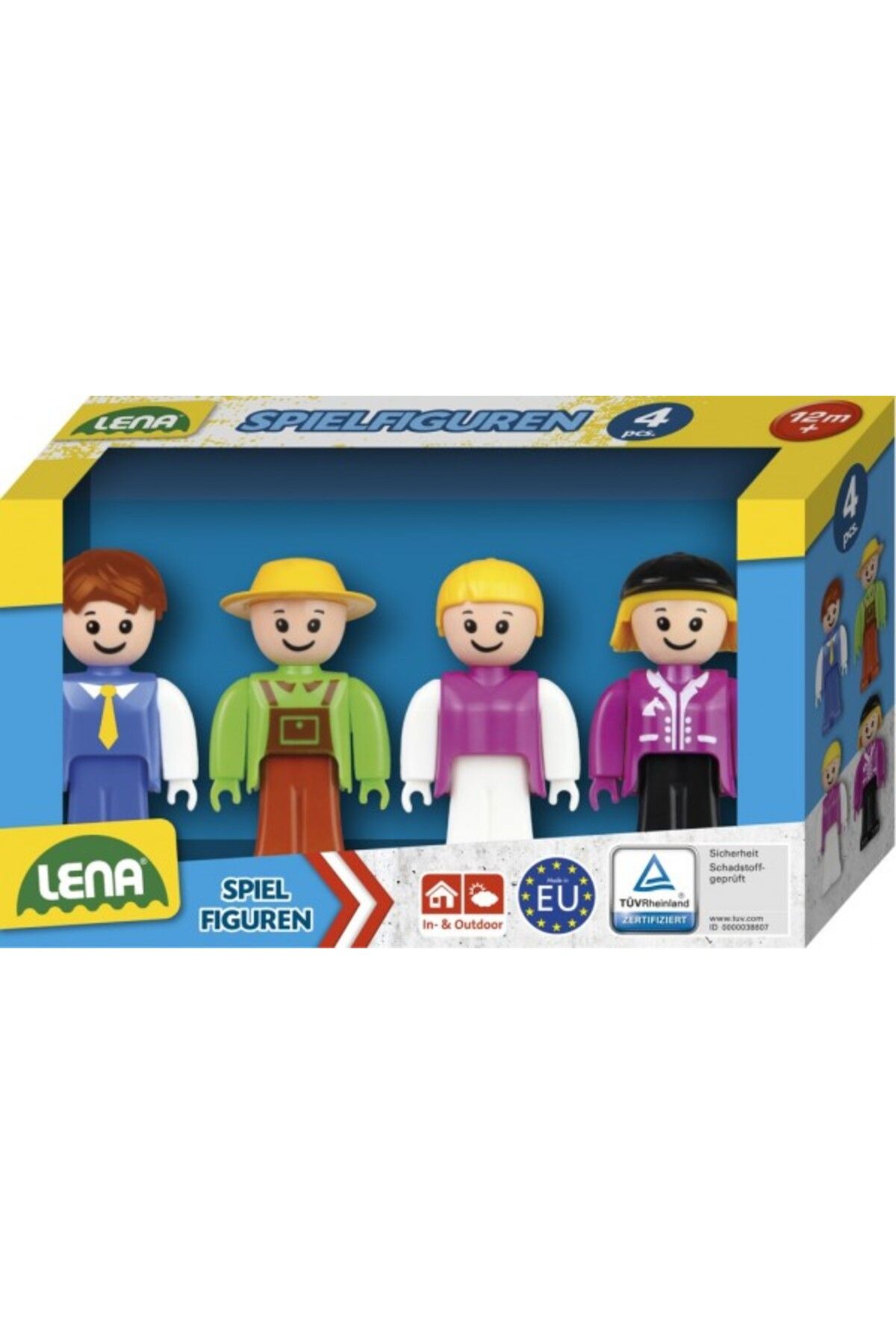 LENA Set 4 Figurine Omuleti Cu Meserii Lena Compatibil Truxx 8cm Inaltime - One Size