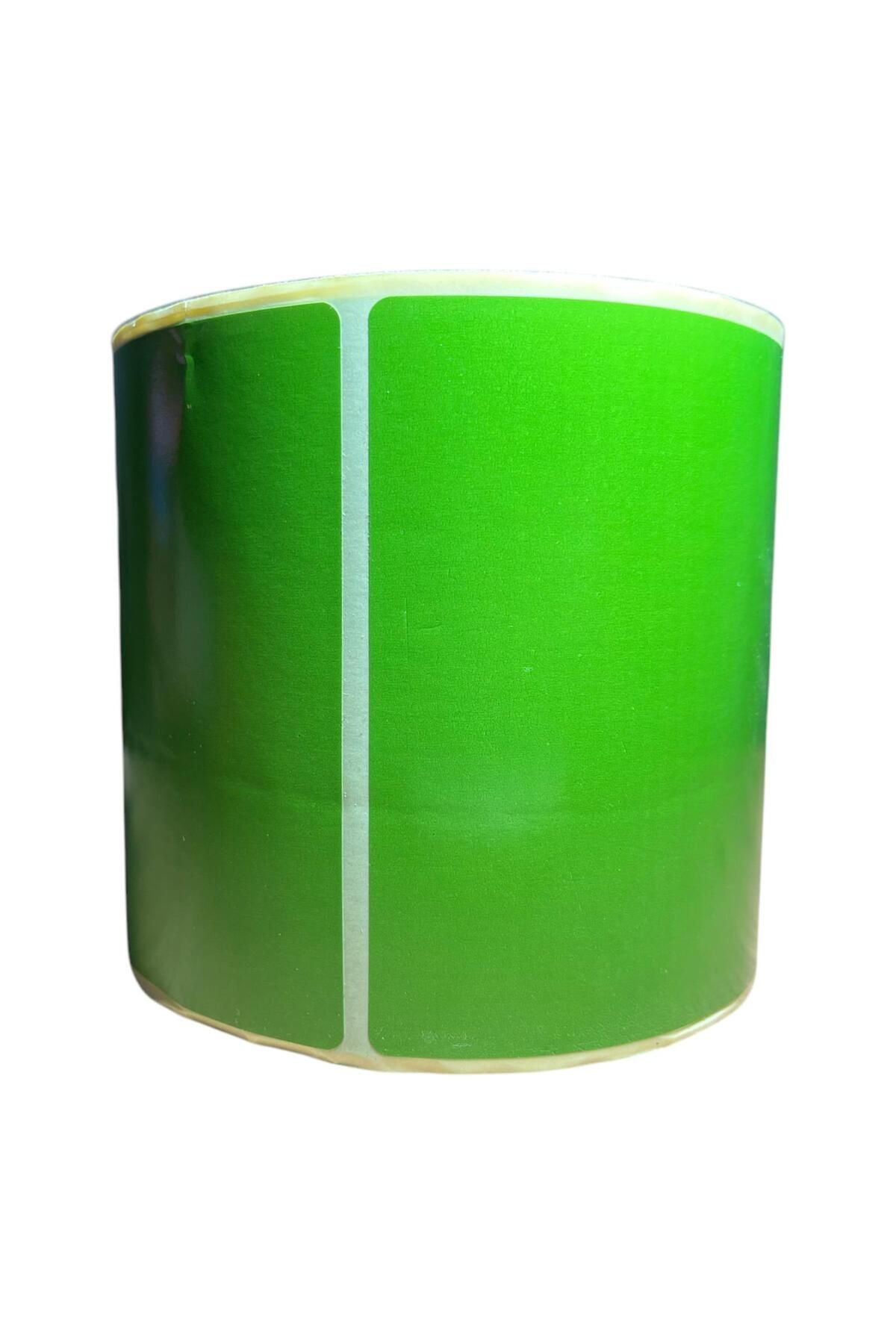 ROHİLDA 40x100mm Zemin Baskılı Termal Etiket Yeşil 5 Rulo 2500 Adet