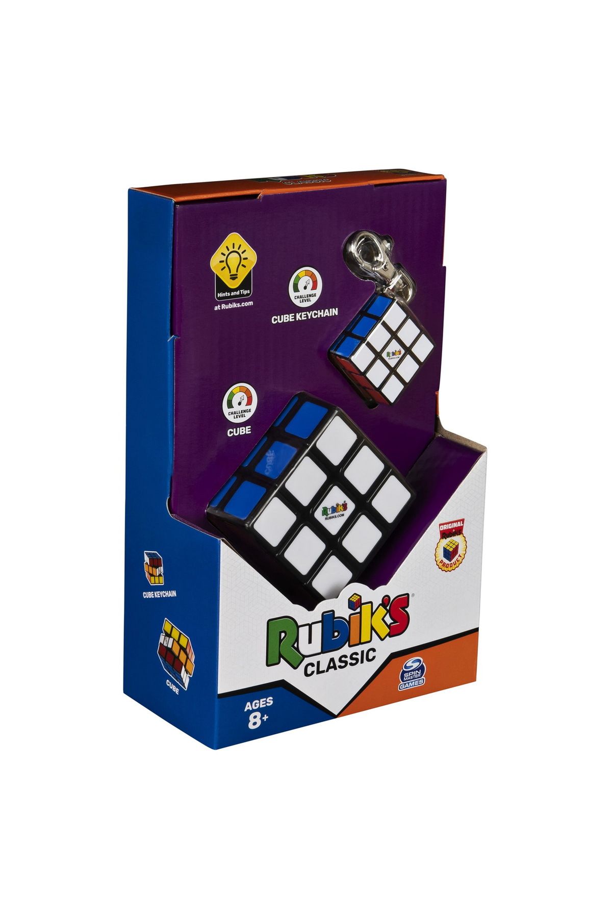 RUBIK Set Cub Rubik 3x3 Clasic Si Breloc Originale - One Size
