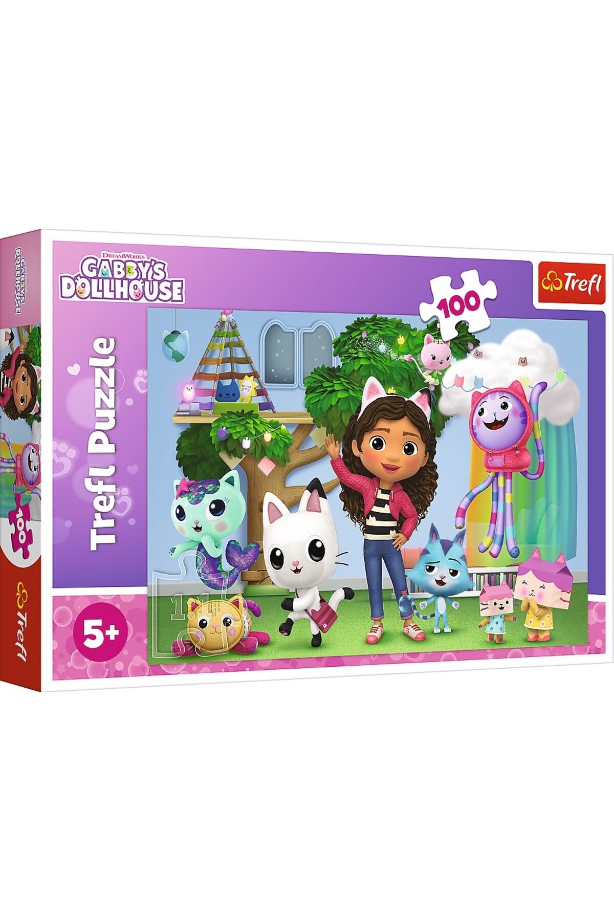 Toys Puzzle Trefl 100 Gabbys Dollhouse Prietenii Lui Gabby - One Size