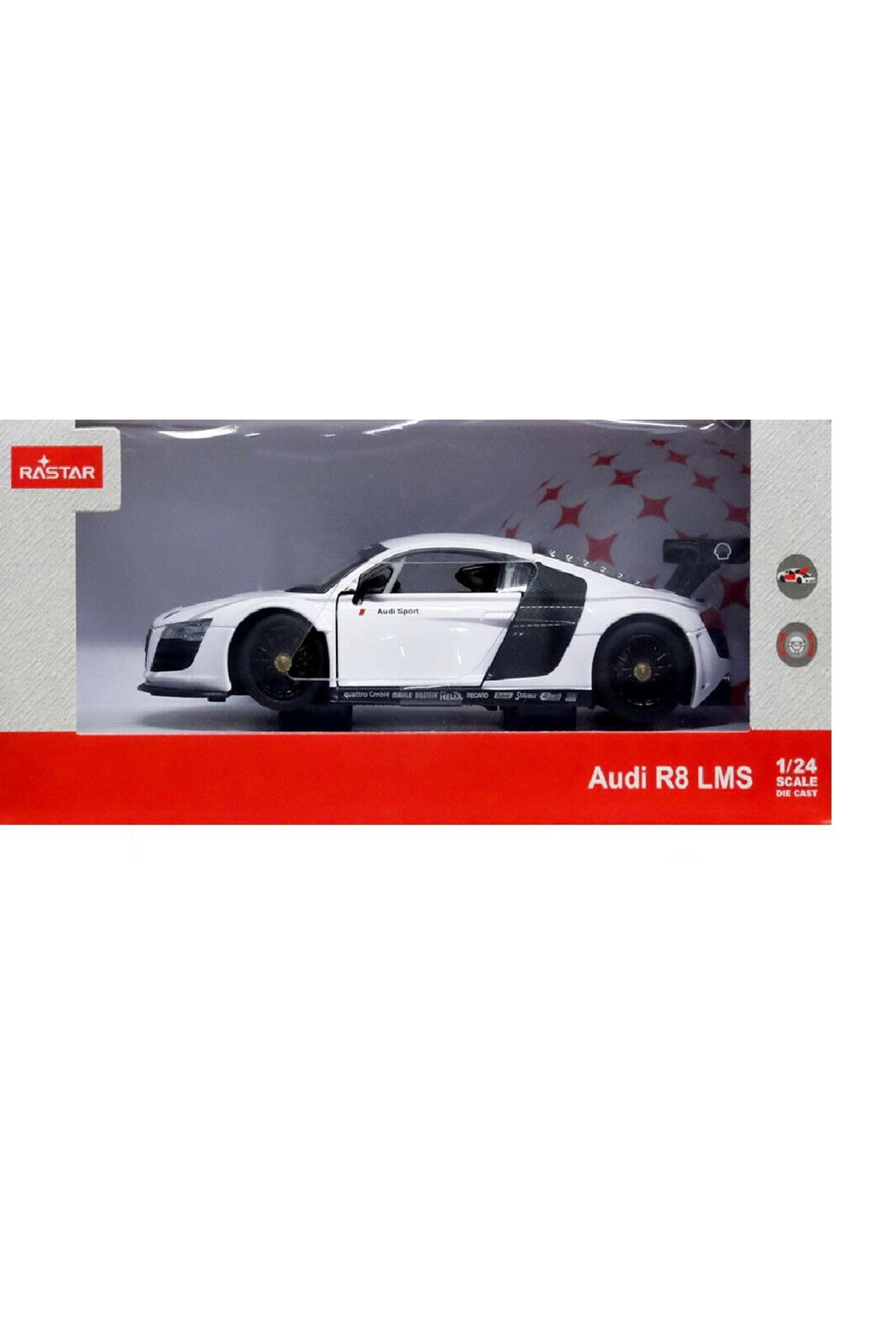 Toys Masinuta Metalica Audi R8 Alb Scara 1 La 24 - One Size