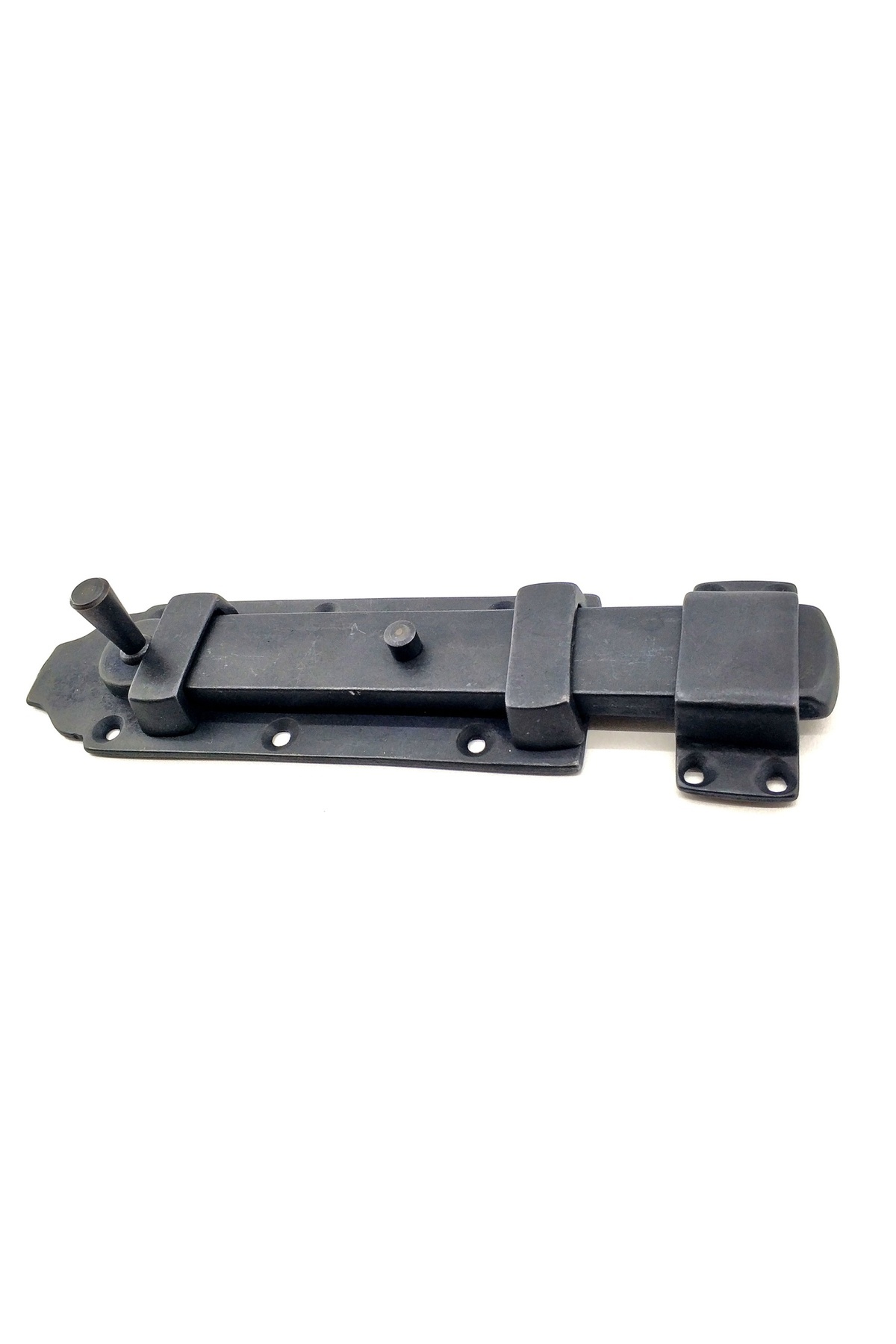 Şener collection-Antique Style Decorative Brass Flat Door Latch - 55X215 mm Oxide - Mi3969-5079 1