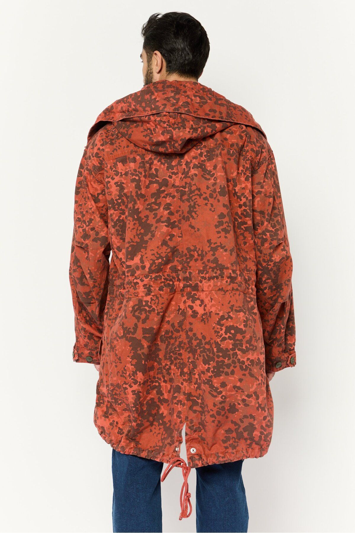 Diesel-Men Camouflage Parka Jacket, Rust 4