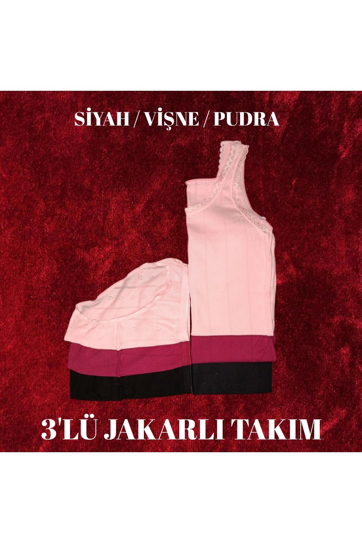 Tutku Set De Lenjerie Intimă Pentru Femei, 100% Bumbac, De Calitate, 3 Buc Cu Bretele Largi Jacquard Femeie - L/XL