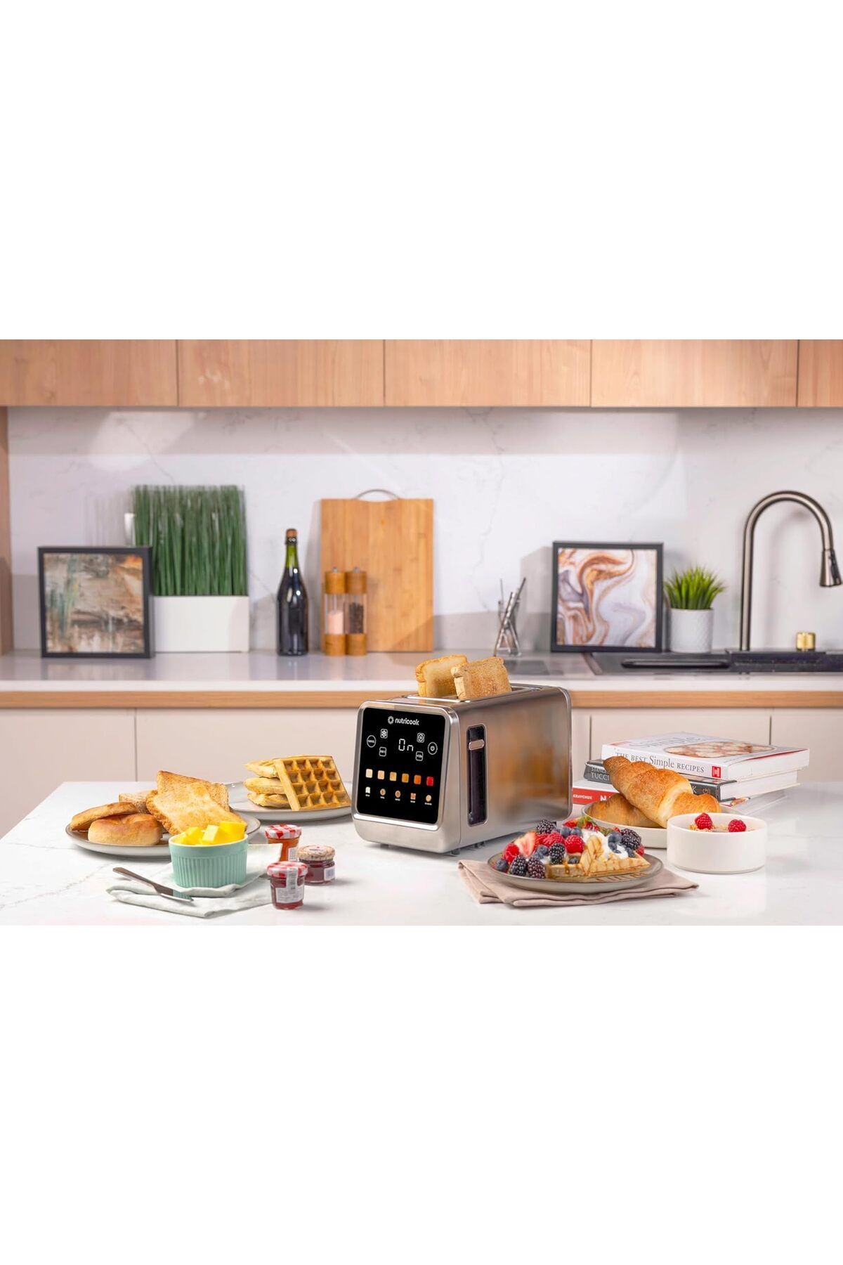 Nutricook-Toasti Digital Toaster - 2-Slice with Intuitive Touch-screen Display, 6 Shade Settings, Silver, 850W 3