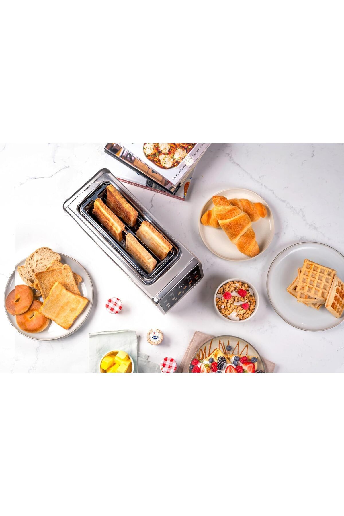 Nutricook-Toasti Digital Toaster -4-Slice with Intuitive Touch-screen Display, 6 Shade Settings, Silver, 1450W 5