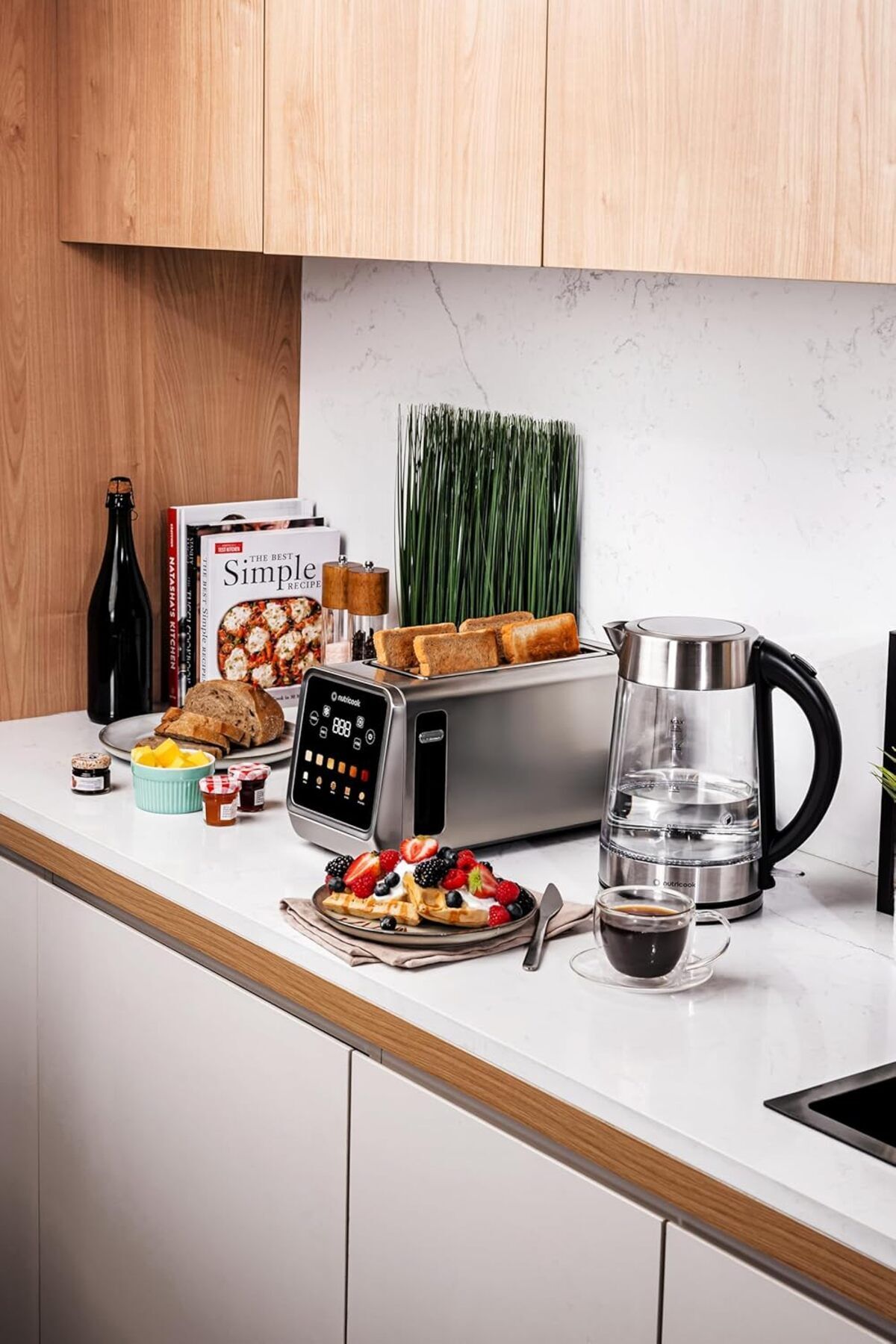 Nutricook-Toasti Digital Toaster -4-Slice with Intuitive Touch-screen Display, 6 Shade Settings, Silver, 1450W 6