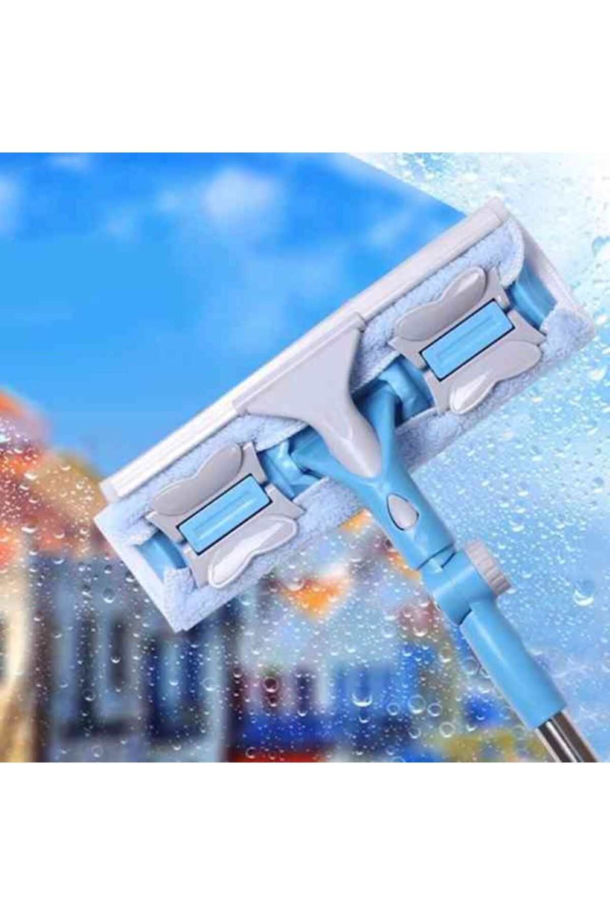 BORA HOME Instrument De Curățare A Sticlei - Racletă, Mop Cu Două Fețe Și Tijă Telescopică - One Size