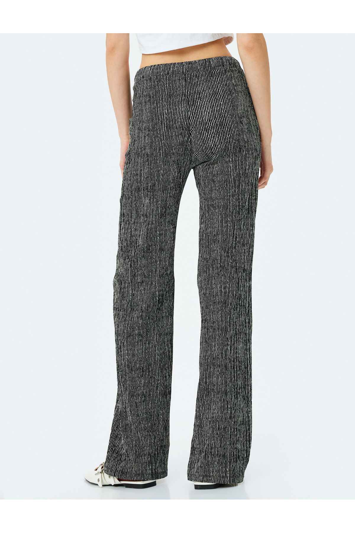 Koton-New Season Waist Lace-Up Wide Leg Trousers Bürümcük 4