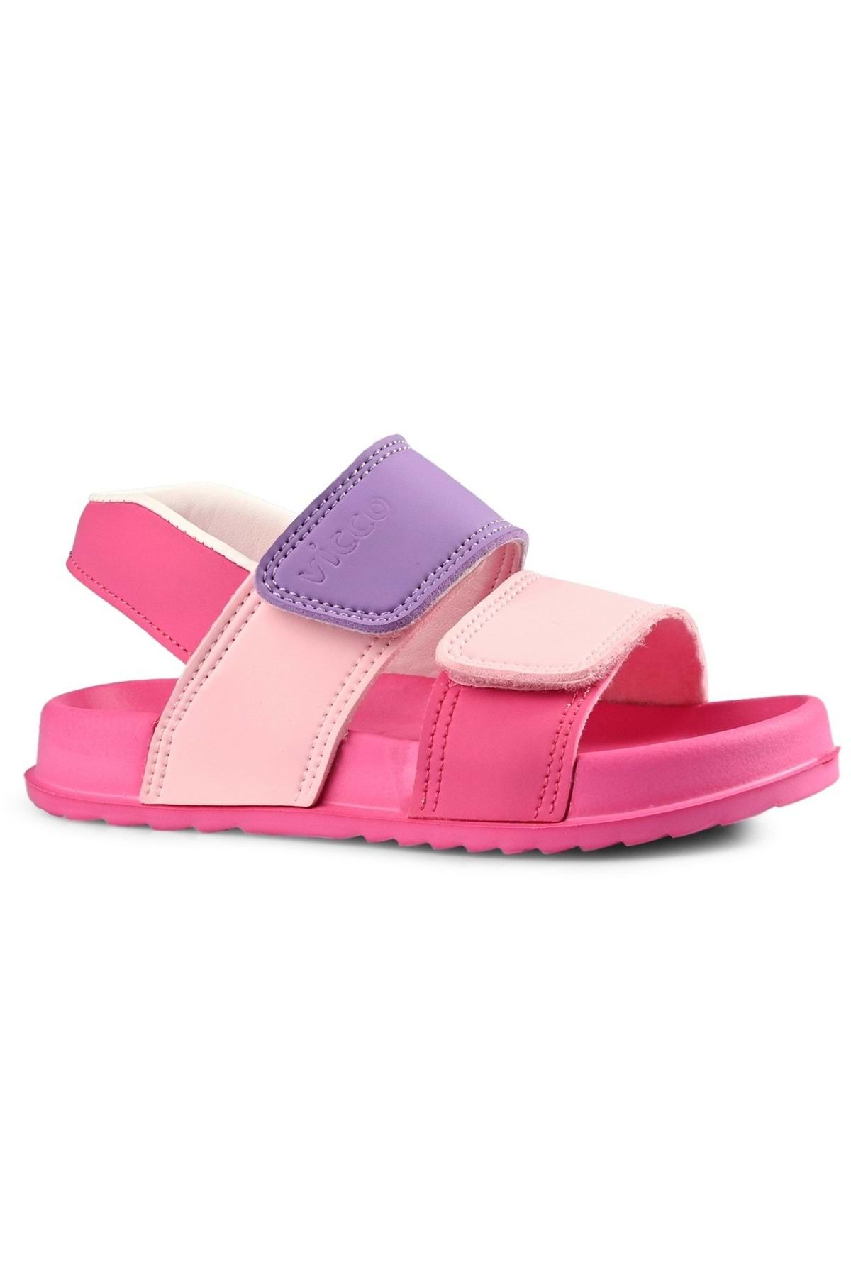 Kocamanlar Ayakkabı-Vicco Krixi Orthopedic Kids Sandals Fuchia 2