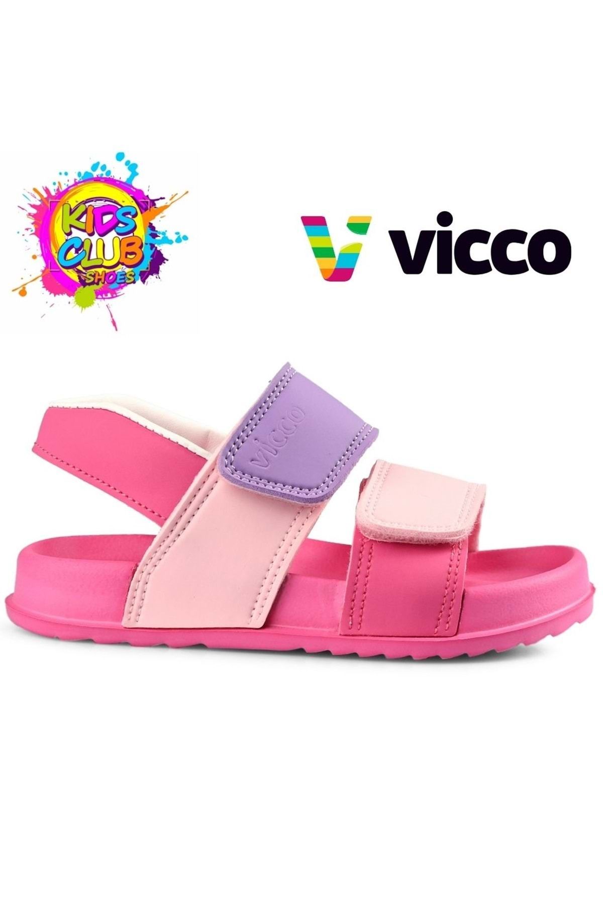 Kocamanlar Ayakkabı-Vicco Krixi Orthopedic Kids Sandals Fuchia 1