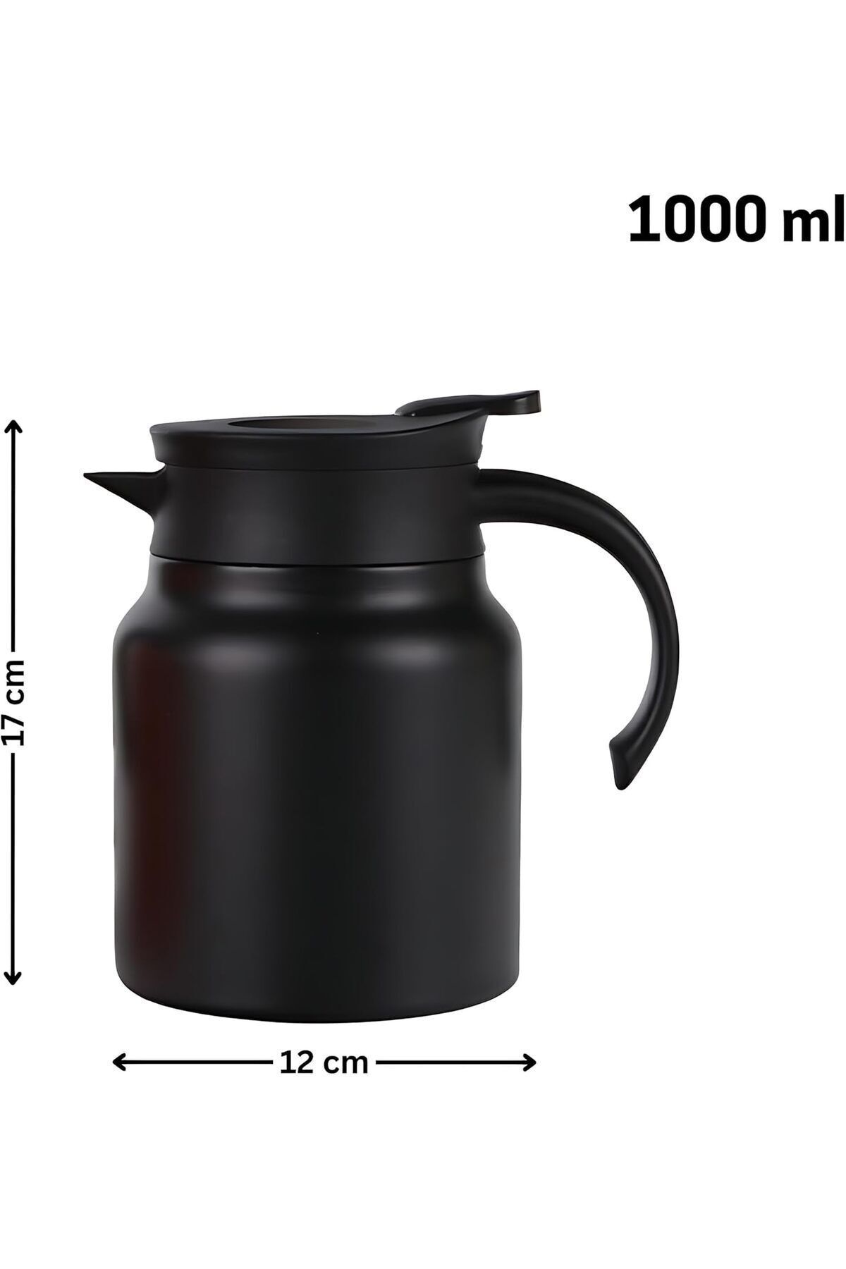 Generic-Stainless Steel 1000ML Large Capacity Insulated Kettle Teapot Tea Filter Digital Temperature Display 6
