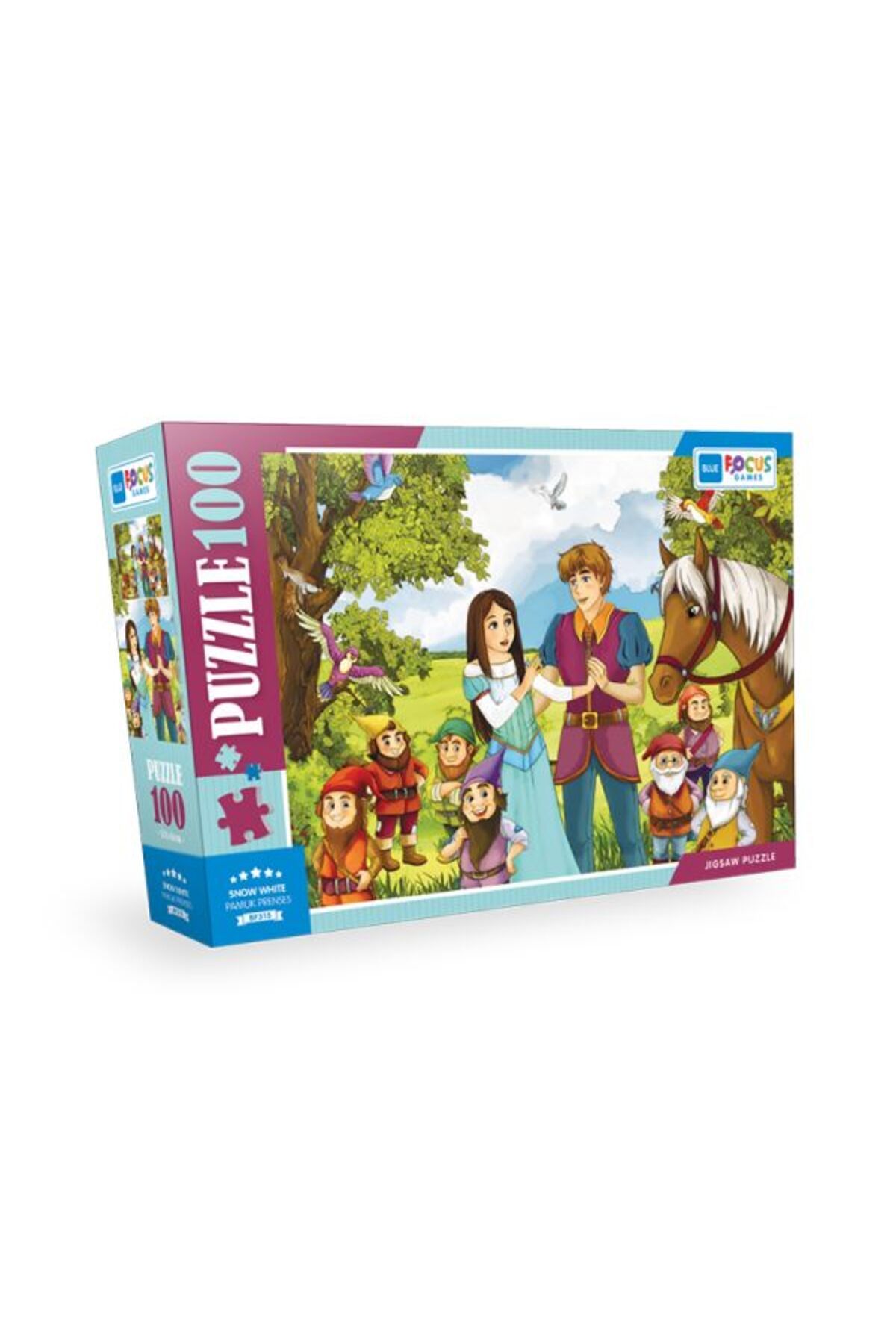 Blue Focus Yayınları Blue Focus Snow White (Pamuk Prenses) - Puzzle 100 Parça