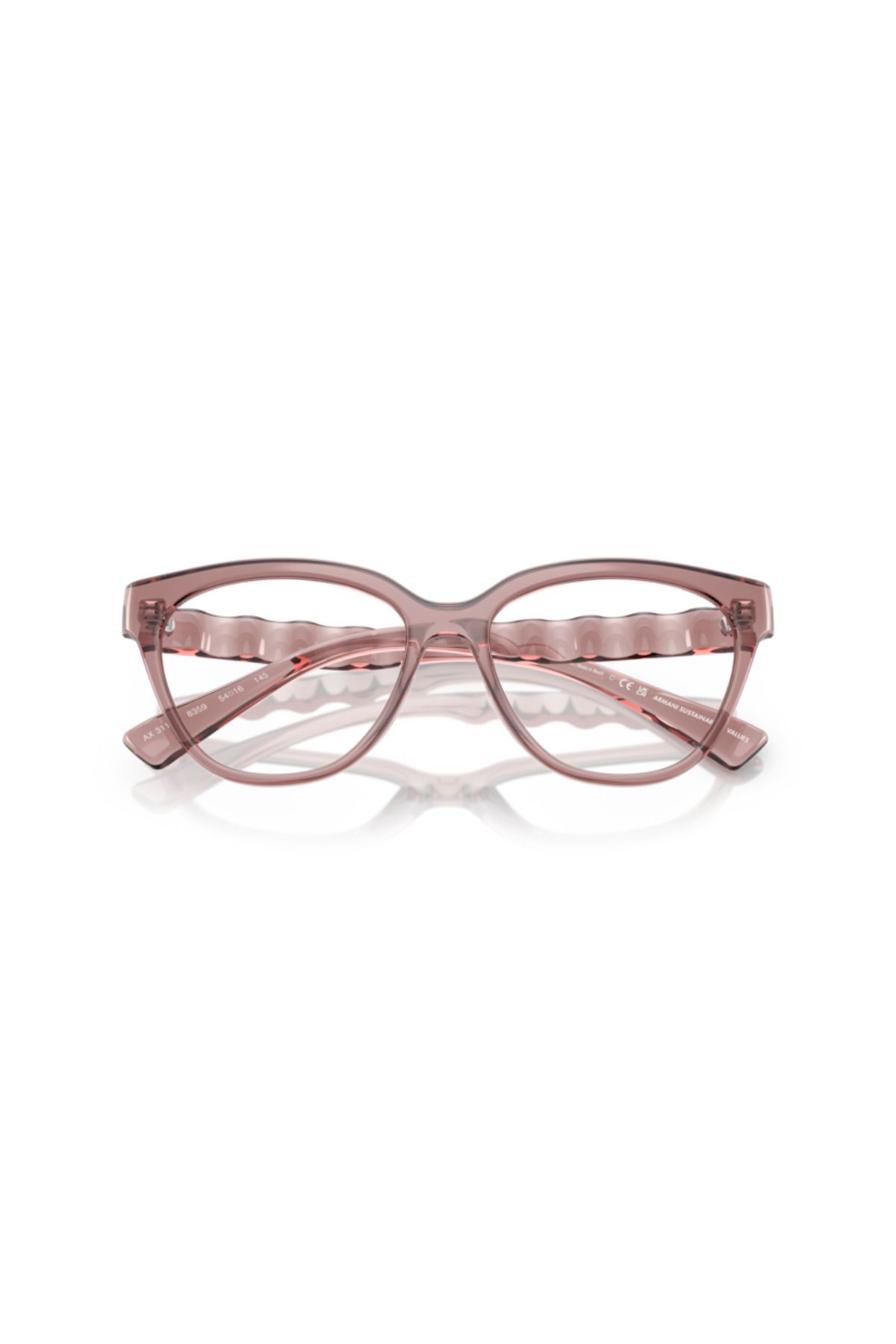 Armani Exchange-0AX3117U 8359  54 Woman Injected Shiny transparent burgundy Phantos full frame for Adult 5