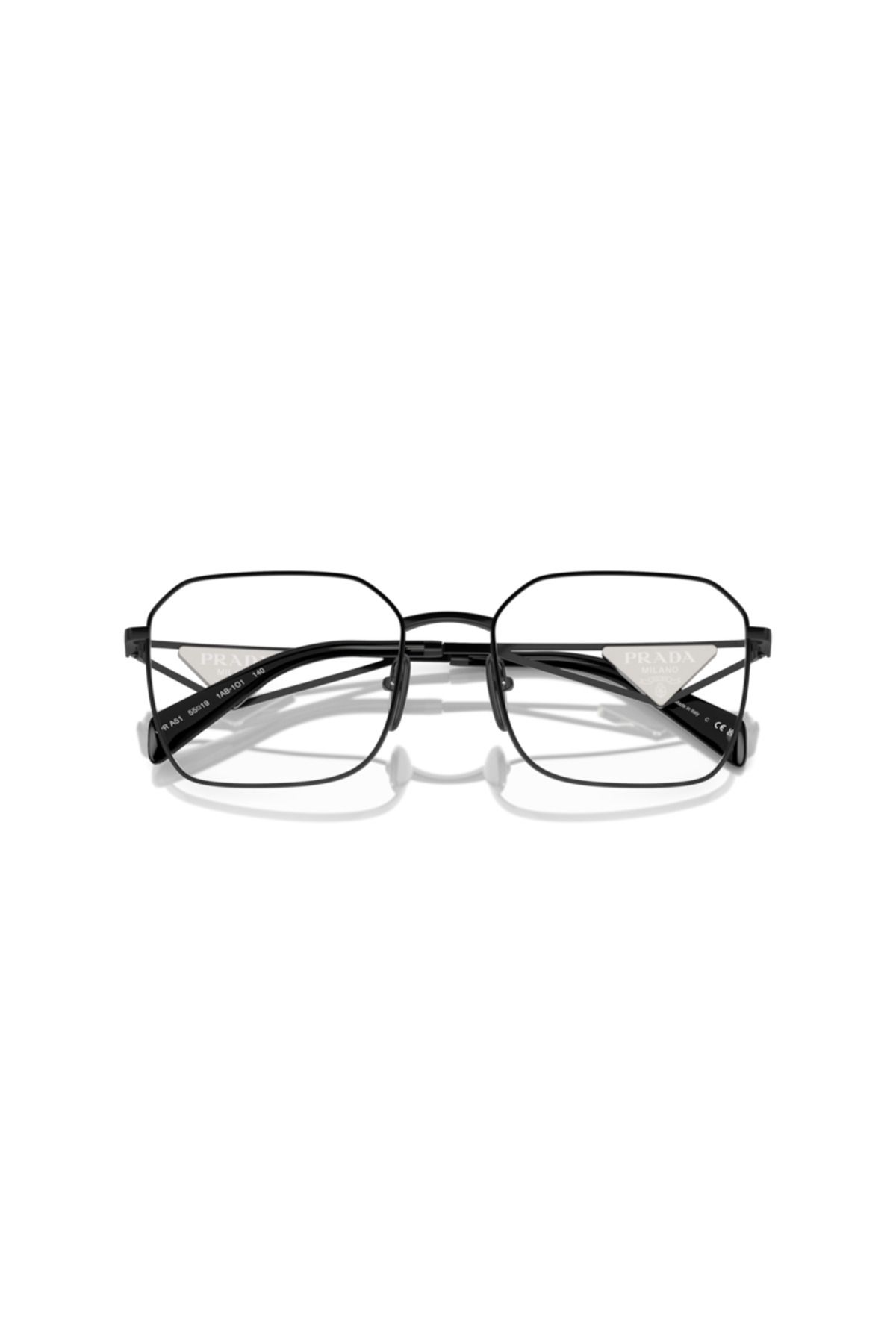 Prada-0PR A51V 1AB1O153 Woman Metal Black Irregular full frame for Adult 5