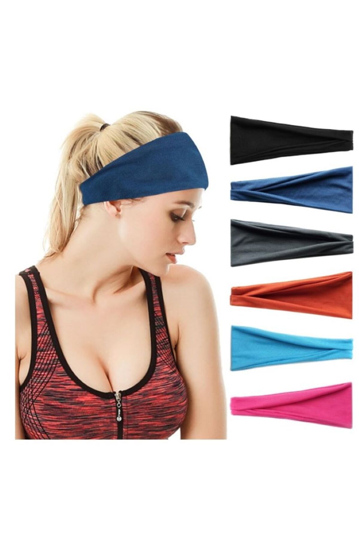 BERG ATELIER Bandă Elastică Pentru Yoga Bandă Pentru Transpirație Sportivă Femei Bărbați Alergare Fitness Bandaj Bentite Unisex - Single Dimension