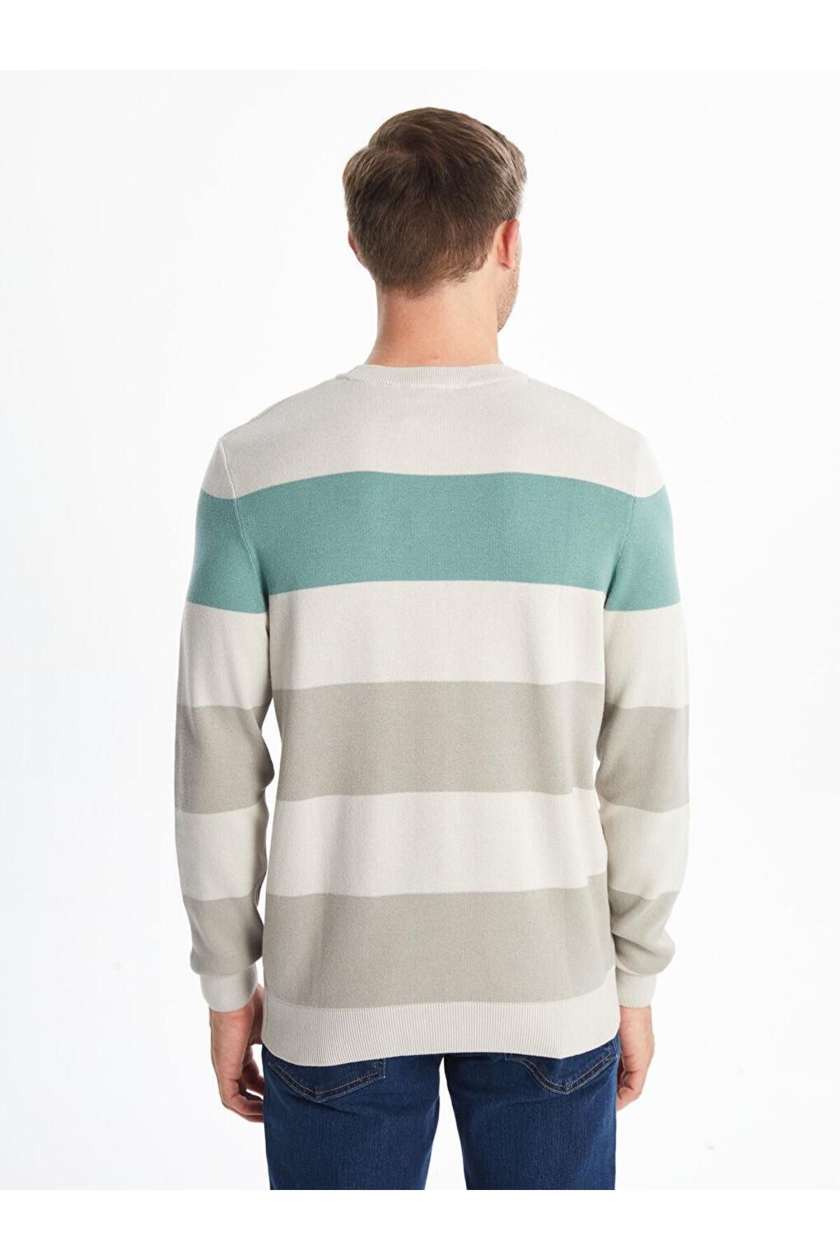 LC Waikiki-LCWAIKIKI Classic Crew Neck Long Sleeve Color Block Men&#39;s Knitwear Sweater 4