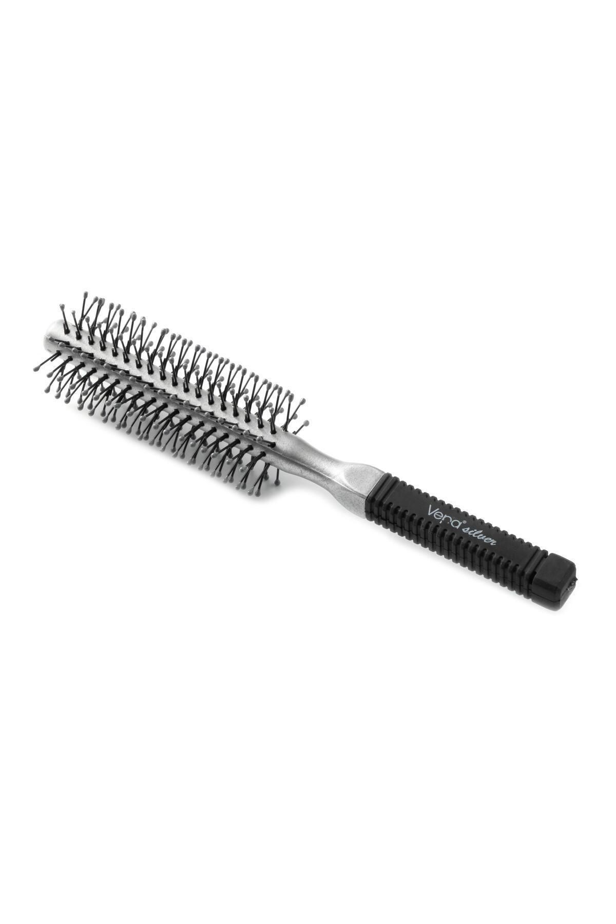 Vepa-Silver Hair Brush 320 - Elite Air, Rubber Handle, Antistatic, Oil Balance 4