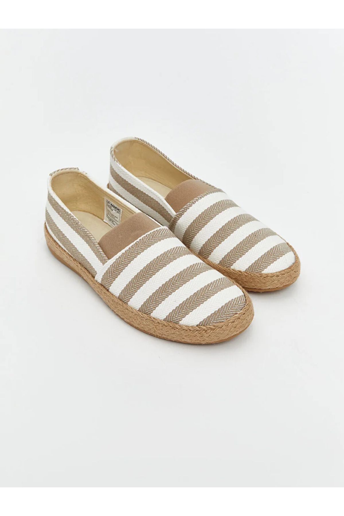 LC Waikiki LCW STEPS Bej Çizgi Desenli Erkek Espadril Ayakkabı