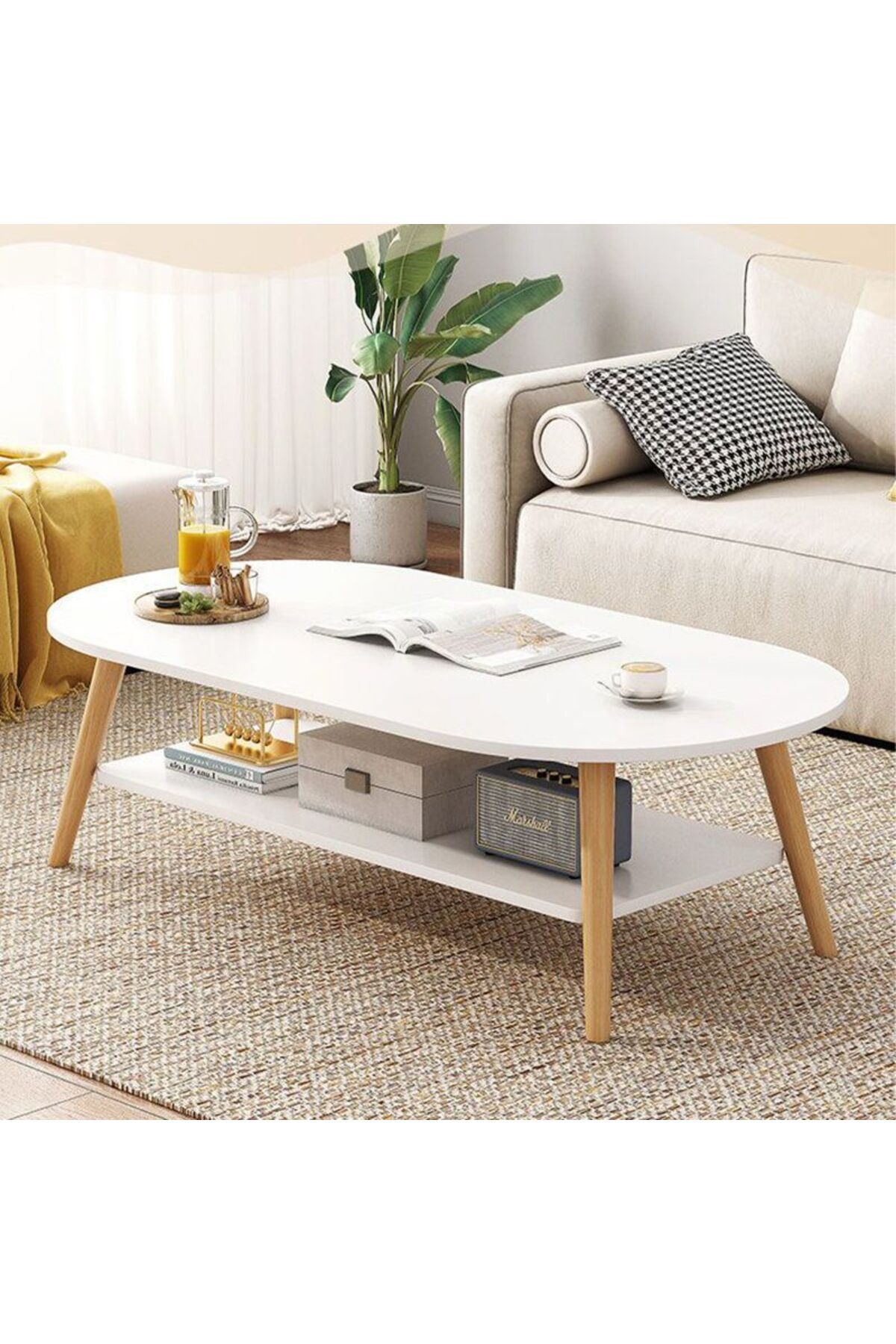 Generica-White center table, size 120*60*42 cm 4