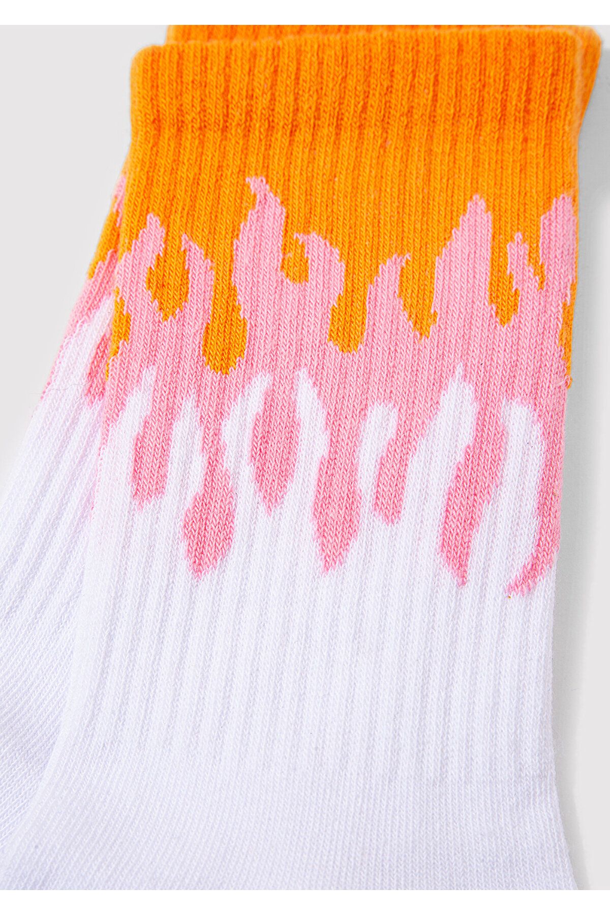 Mavi-Weiße Socken mit Flammendruck 198614-620 2