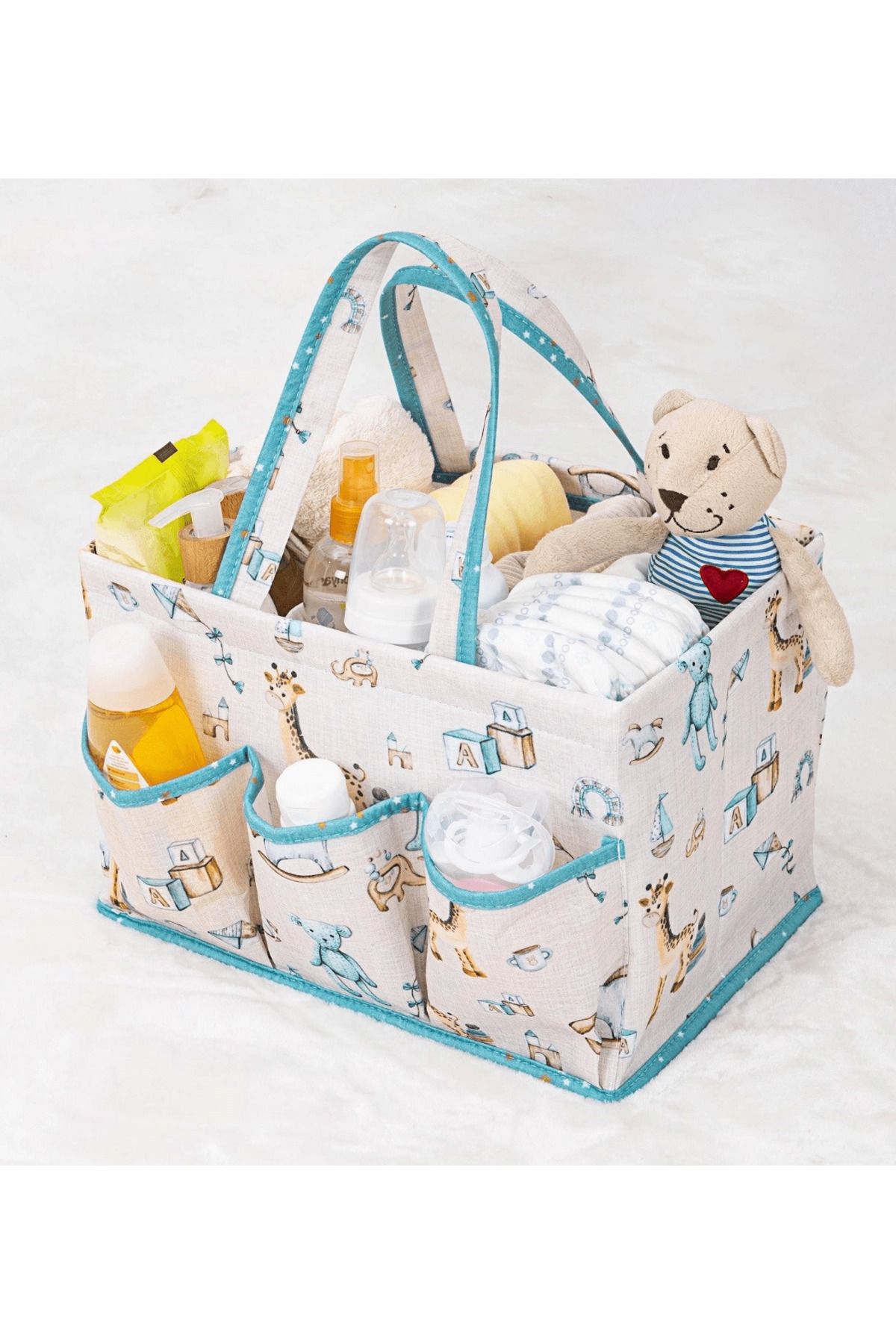 NEZADE STORE Baby Kullanımı Kolay Desenli Taşınabilir Bakım Çantası (yeşil) ( Lisinya )