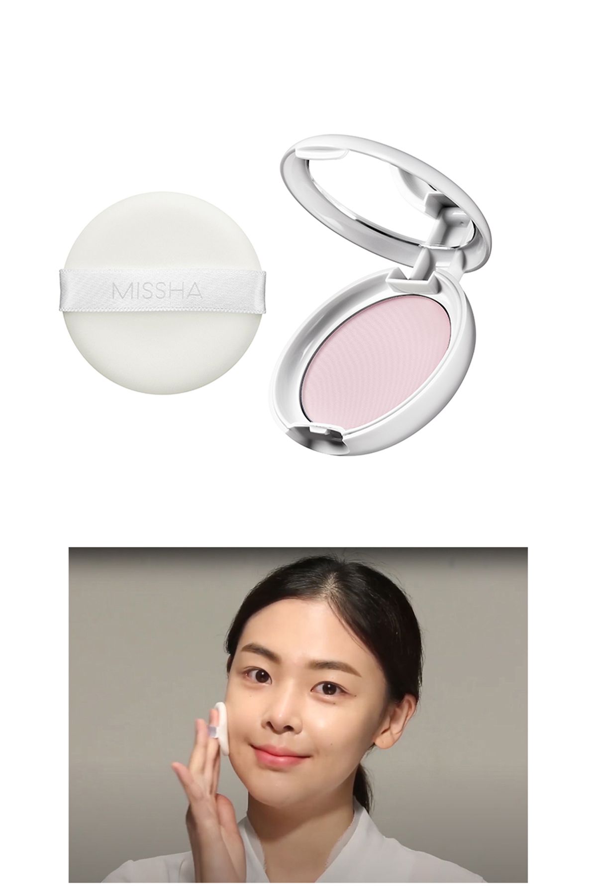 Missha-Ultra-Light Dull Skin Appearance - Fixing Airy Pot Pressed Powder (Pink) 1