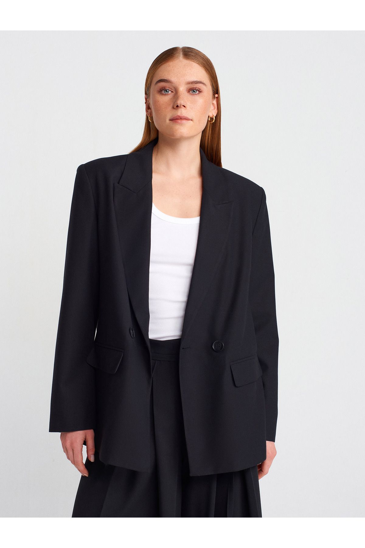 Dilvin-60759 Blazer Jacket-Black 1