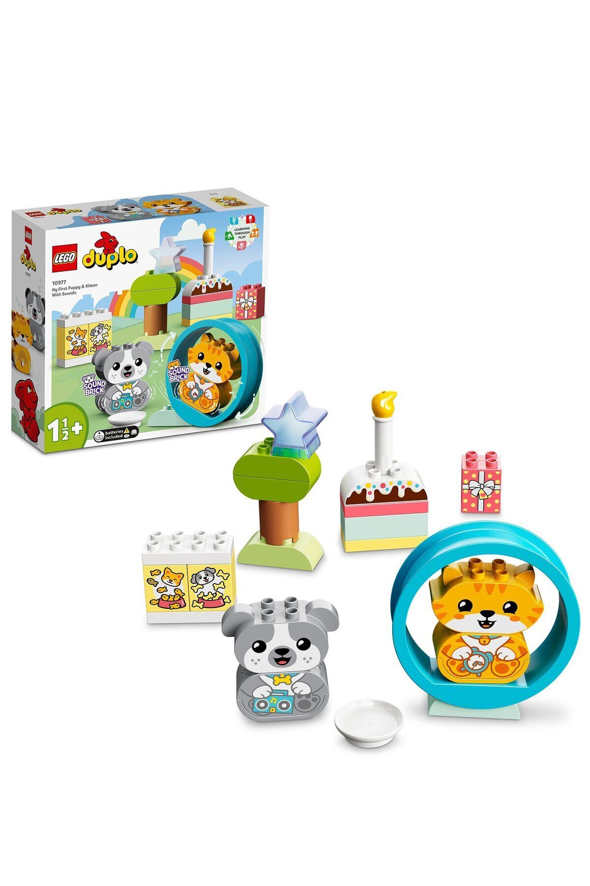 LEGO-® DUPLO® My First Puppy and Kitten with Sound 10977 - مجموعة بناء لعبة الحيوانات الأليفة (22 قطعة) 3