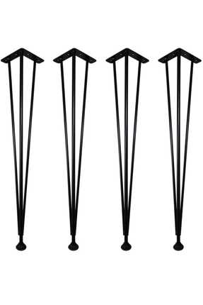 3LA DESIGN 4lü Metal boru masa ayağı 72 cm / Mutfak masası / Mobilya ayakları...