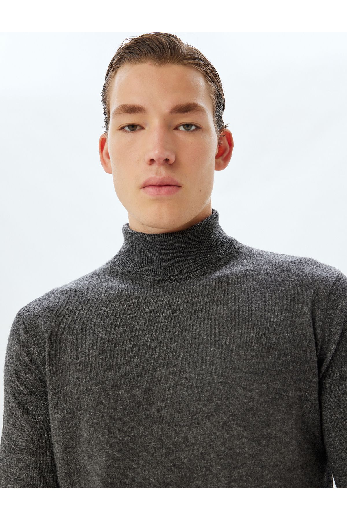 Koton-Turtleneck Sweater - Long Sleeve, Viscose and Wool Blend 1