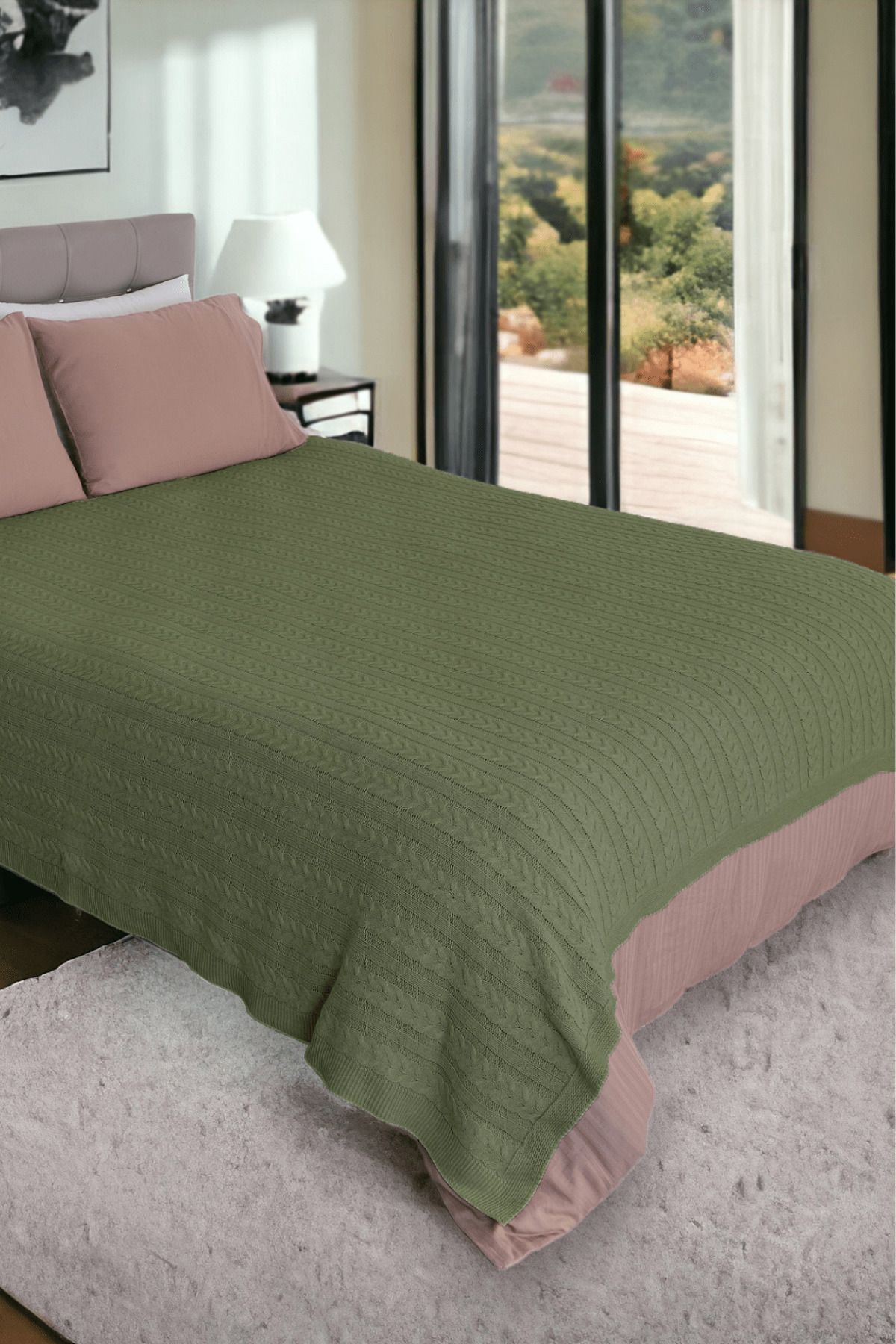 DALİSA-Mathilda Knitted Soft Bedspread and Lightweight Blanket for Home Use 1