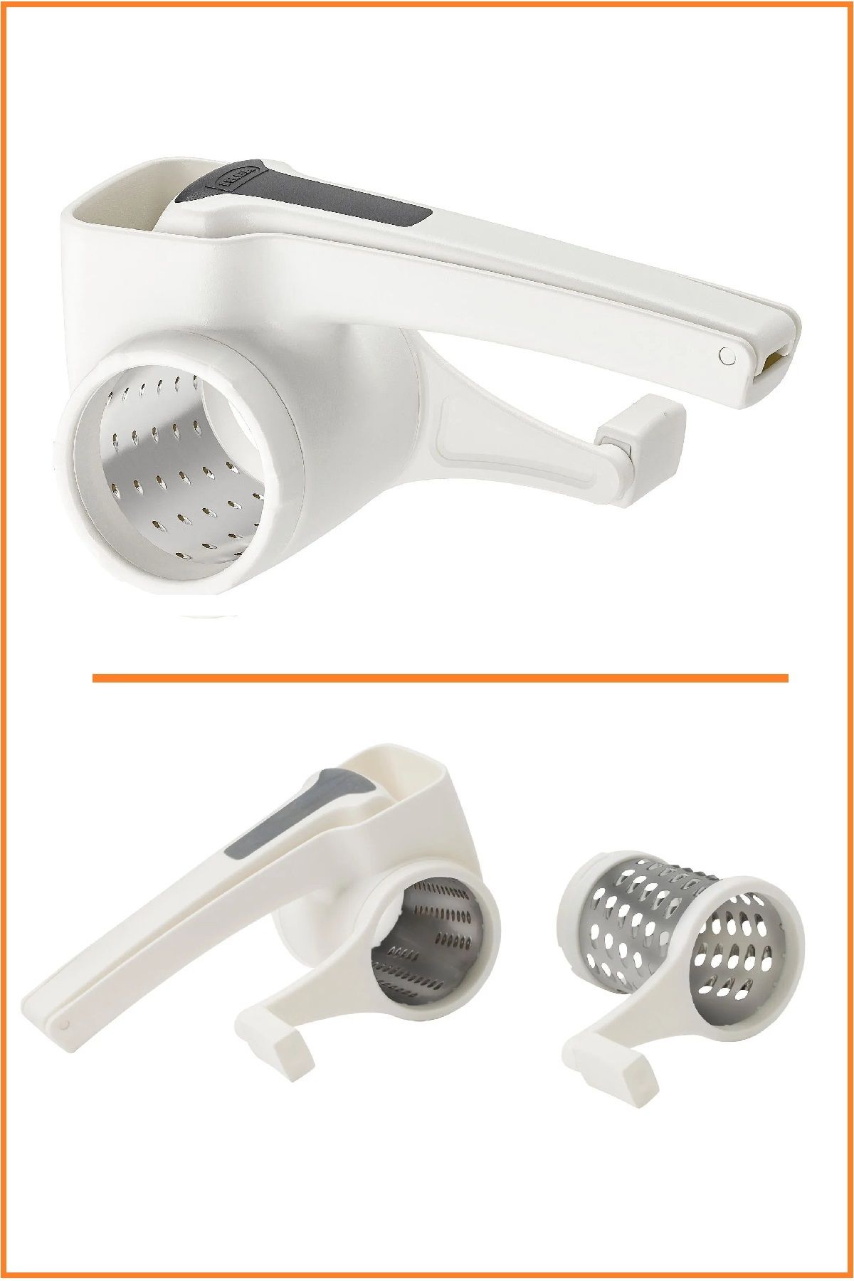 IKEA-Uppfylld White Grater 17 Cm 2-Piece Rotary Grater 4