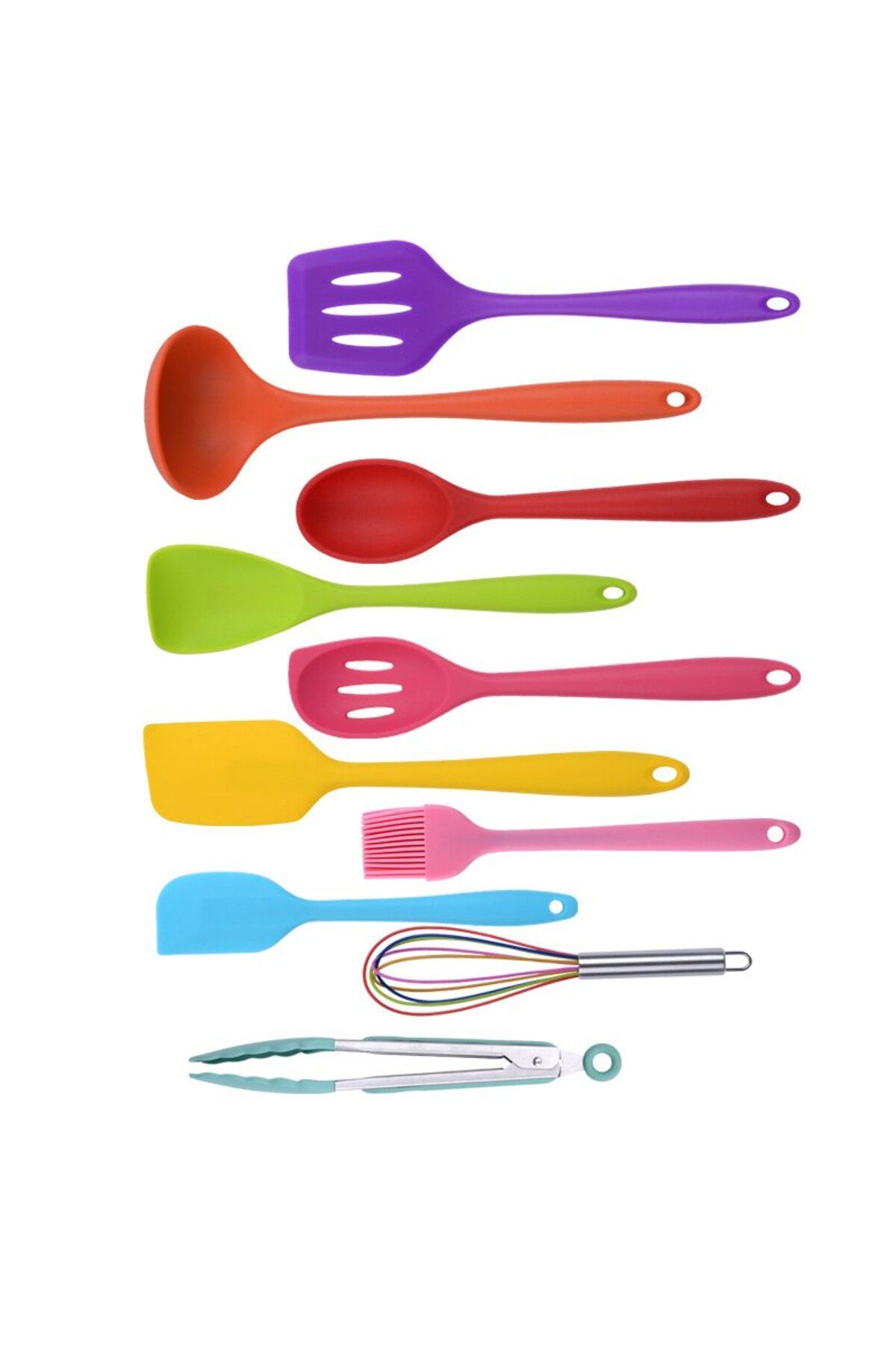 Choice-polychrome 10 PCS Silicone Cookware Set Kitchen Cooking Tools Baking Tools Tableware Silicone Shovel 1