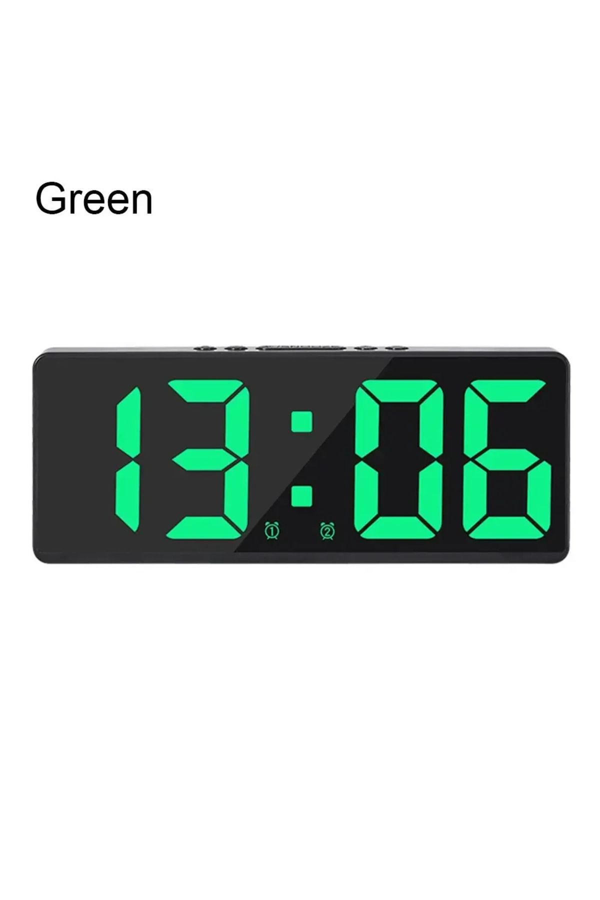 Choice-green LED Digital Electronic Clock Backlight Large Number Alarm Clock Temperature Calendar Bedside T 1