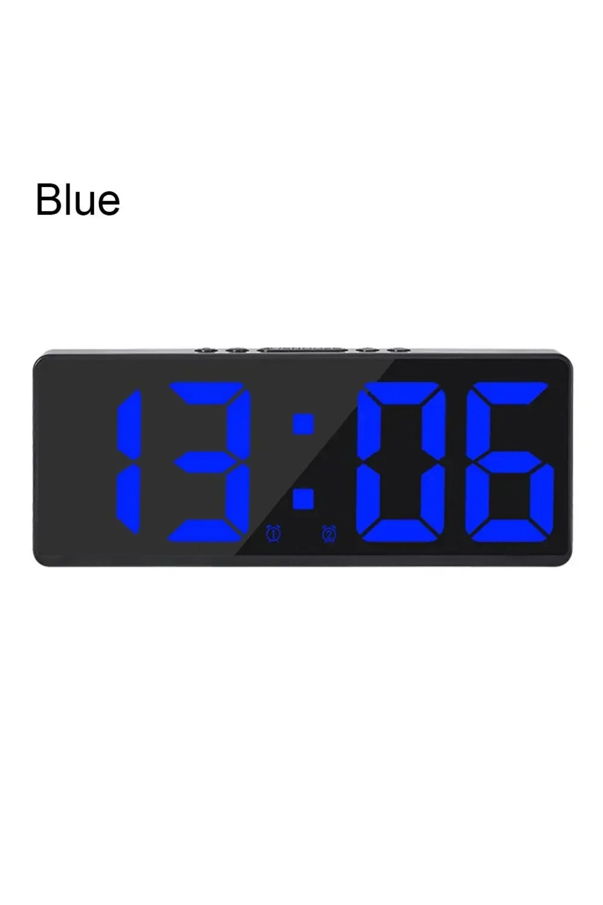 Choice-Blue LED Digital Electronic Clock Backlight Large Number Alarm Clock Temperature Calendar Bedside Ta 1