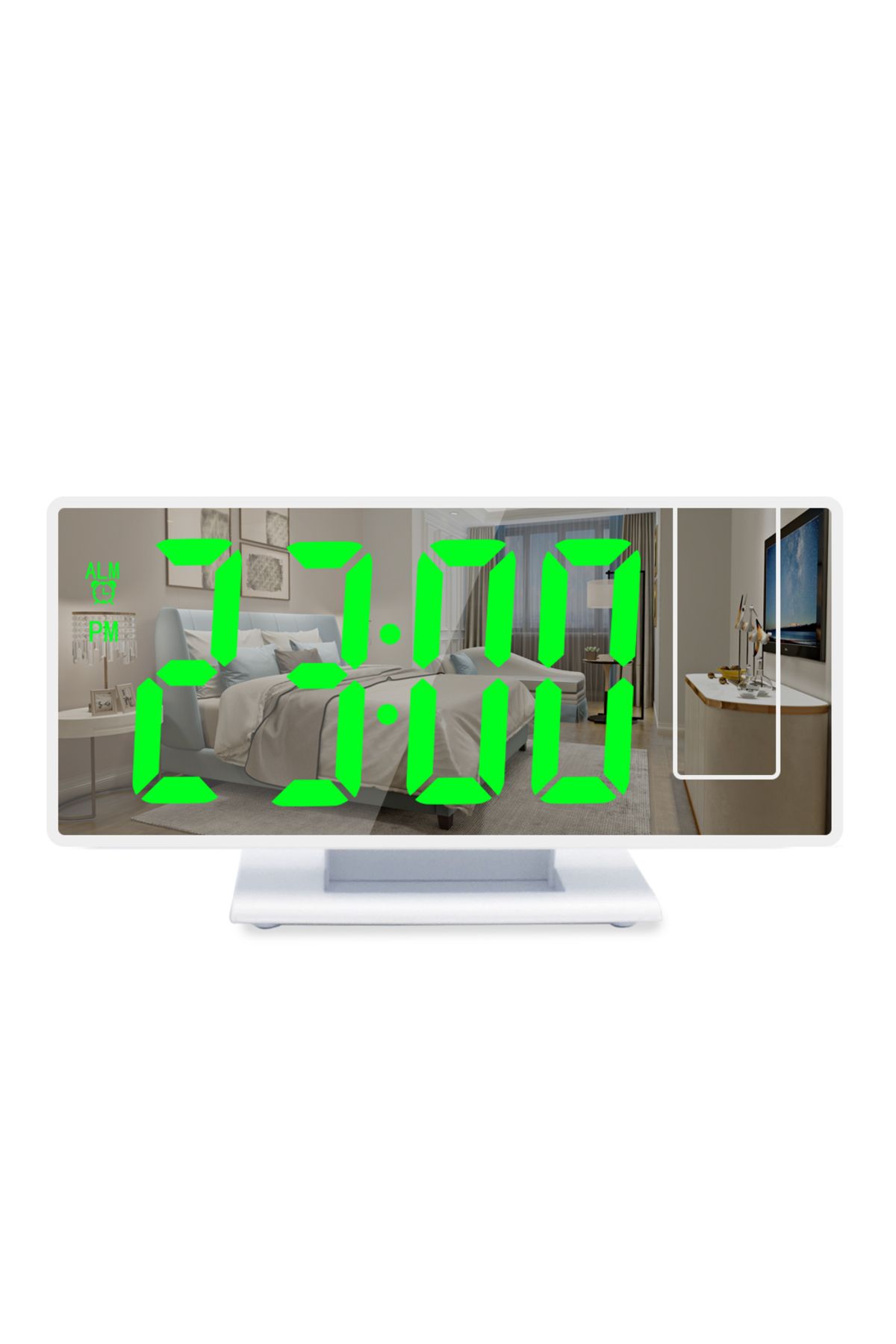 Choice-Wg 180° Arm Projection Alarm Clock Time Temperature Usb Plug-in Digital Alarm Clock Snooze Table Clo 1