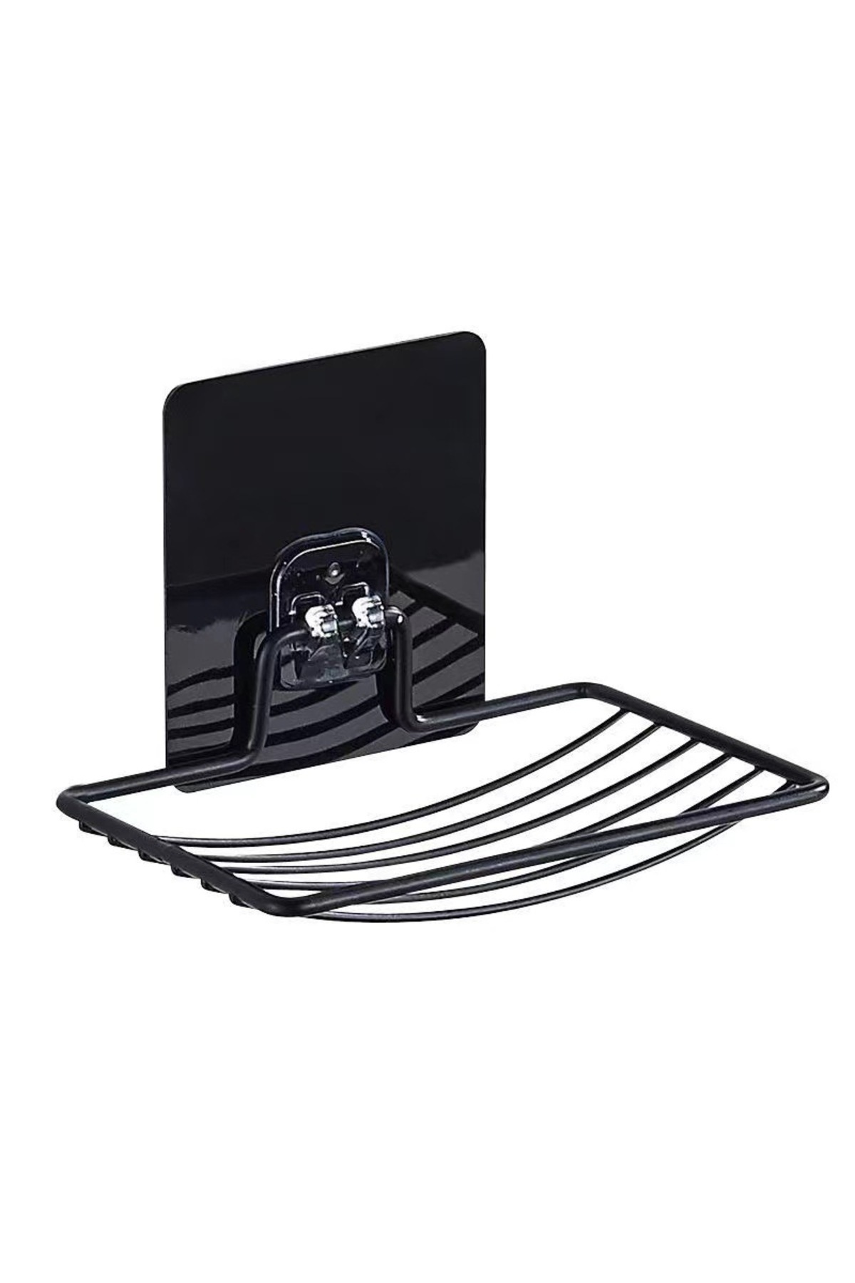 Choice-1pc Black 1pc Stainless Steel Soap Rack Soap Box Light Luxury Shelf Punch-free Nail-free Bathroom Si 1