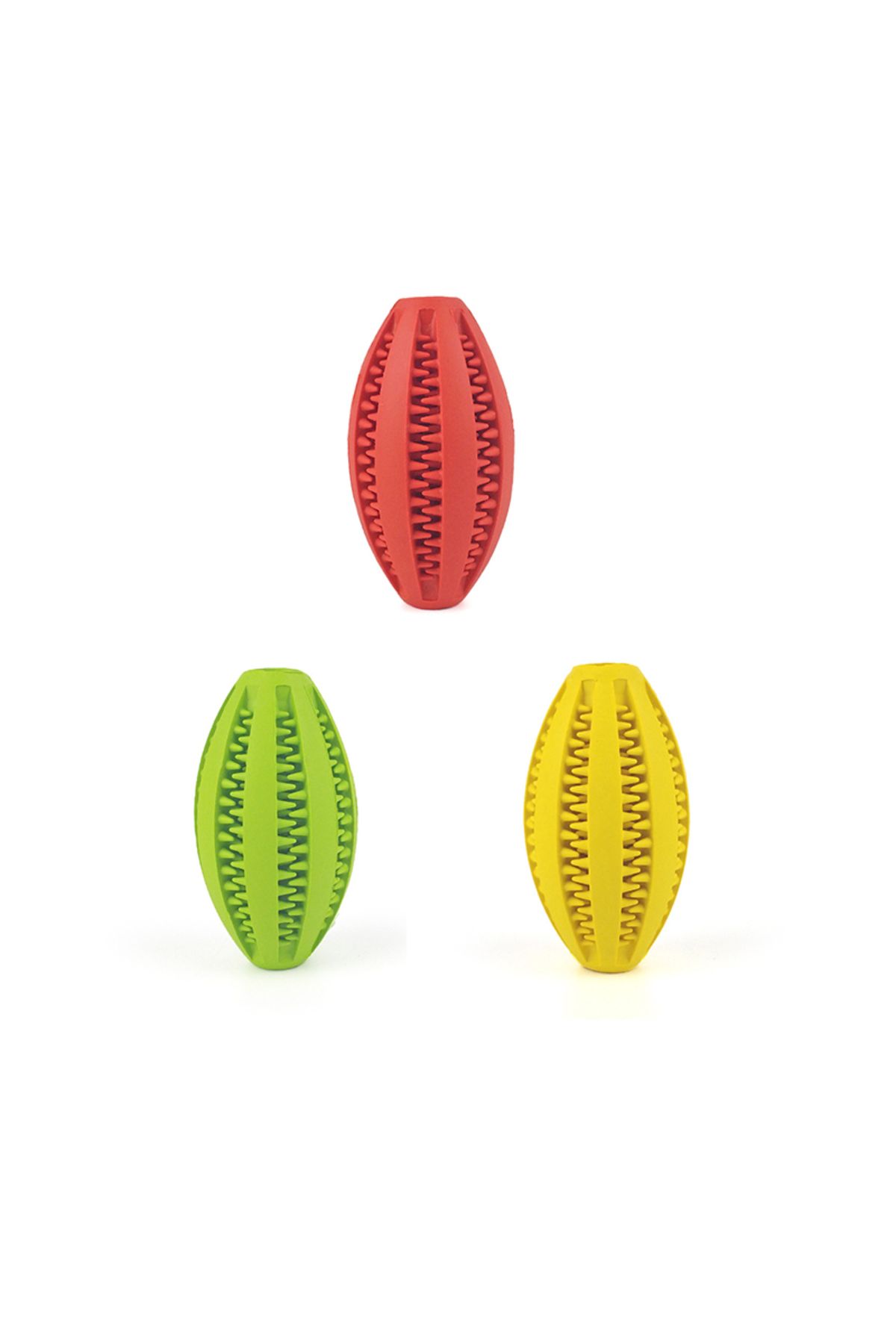 Choice-medium-to-large dog 3-piece set Pet Dog Chew Toys Teeth Cleaning Snack Ball Pet Dog Toy Ball Natural 1