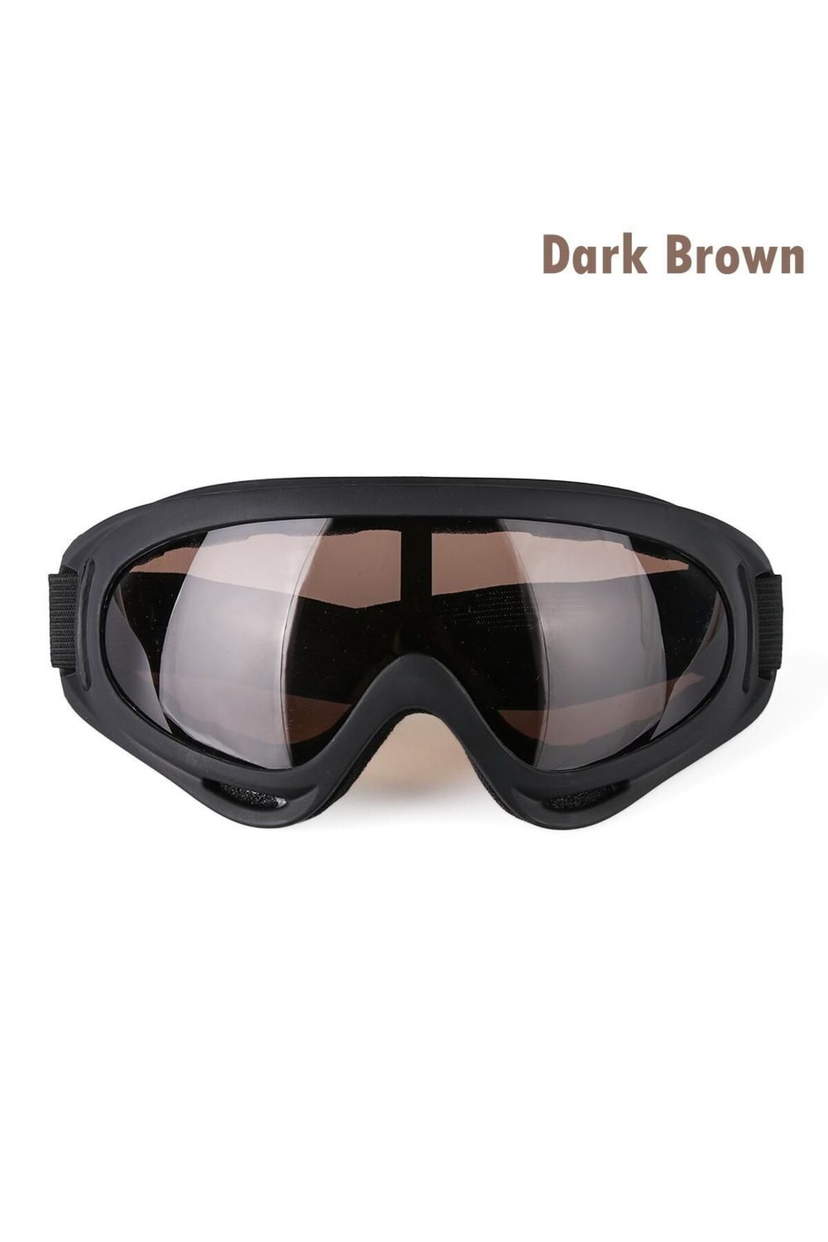 Choice-dark brown DIZETION 1Pc Winter Windproof Skiing Glasses Goggles Outdoor Sports Eyewear Glasses Ski D 1