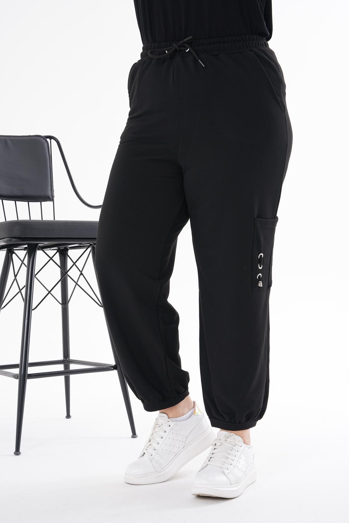 Siyezen-Plus Size Pocket Detailed Trousers 2