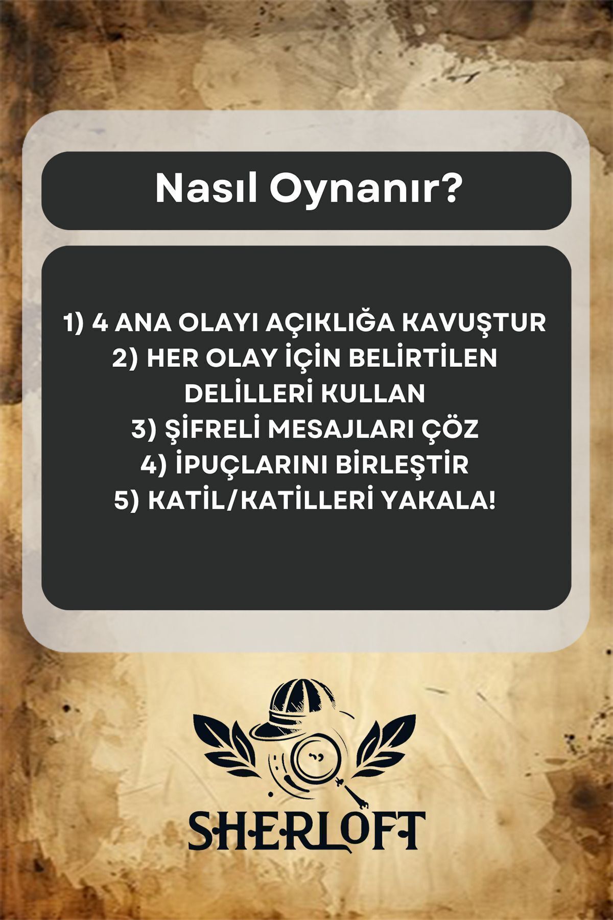Sherloft Dedektiflik Oyunu - Dedektif Oyunu - Kutu Oyunları - Cinayet Çözme Oyunu - Cinayet Oyunu fotoğrafı 4 (önizleme)