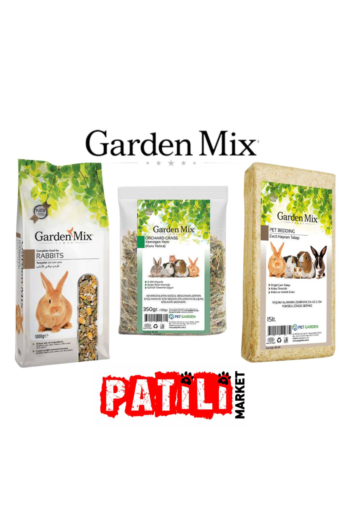 Gardenmix Tavşan Yemi+Yonca+Talaş
