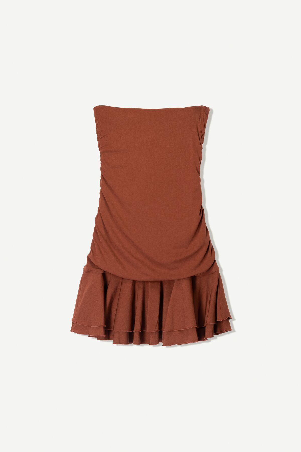 Bershka-BERSHKA SERIES draped mini dress with ruffles 5